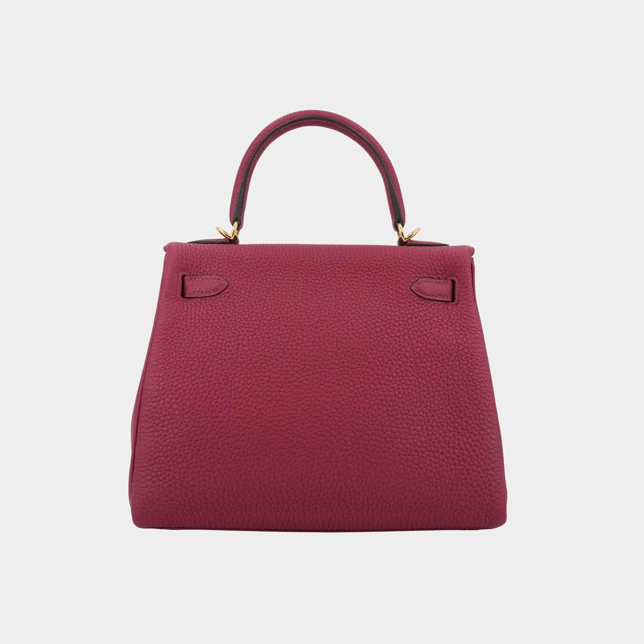 Kelly 25 Togo Rouge Grenat GHW - Image 2