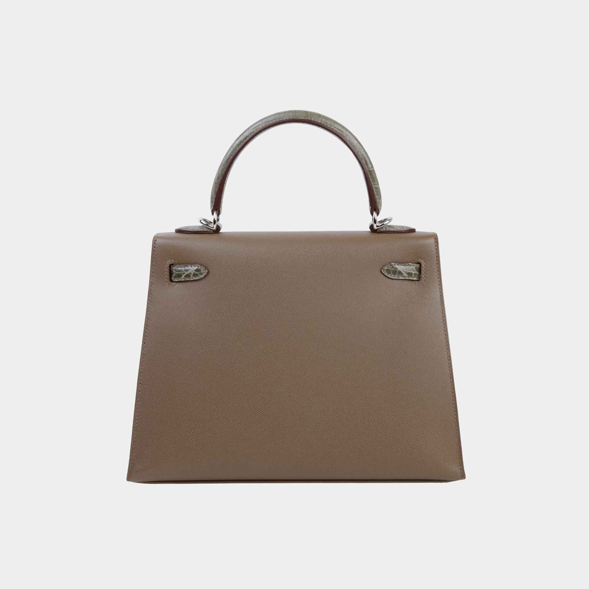 Kelly 25 Touch Madame-Shiny Niloticus Crocodile Etoupe PHW - Image 2