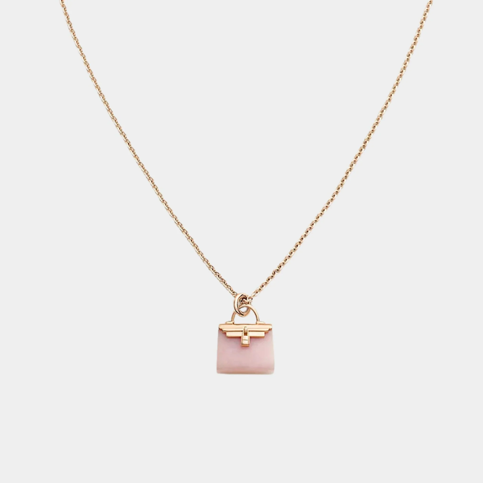 Kelly Amulets Pendant Rose Gold - Pink Opal - Image 2