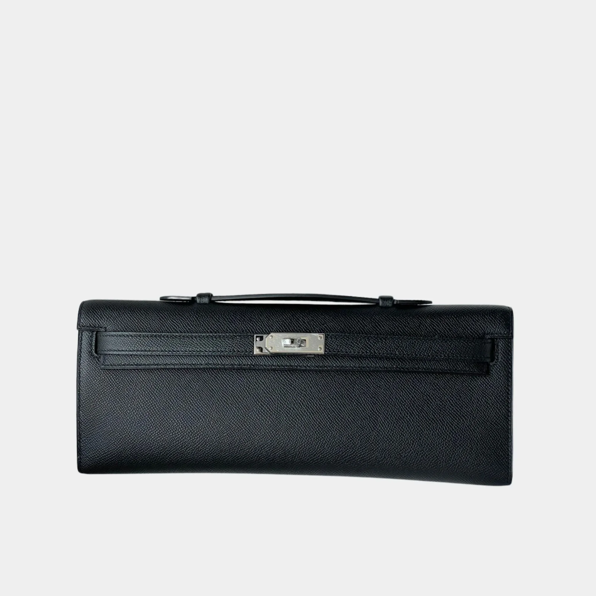Kelly Cut Clutch Epsom Black PHW