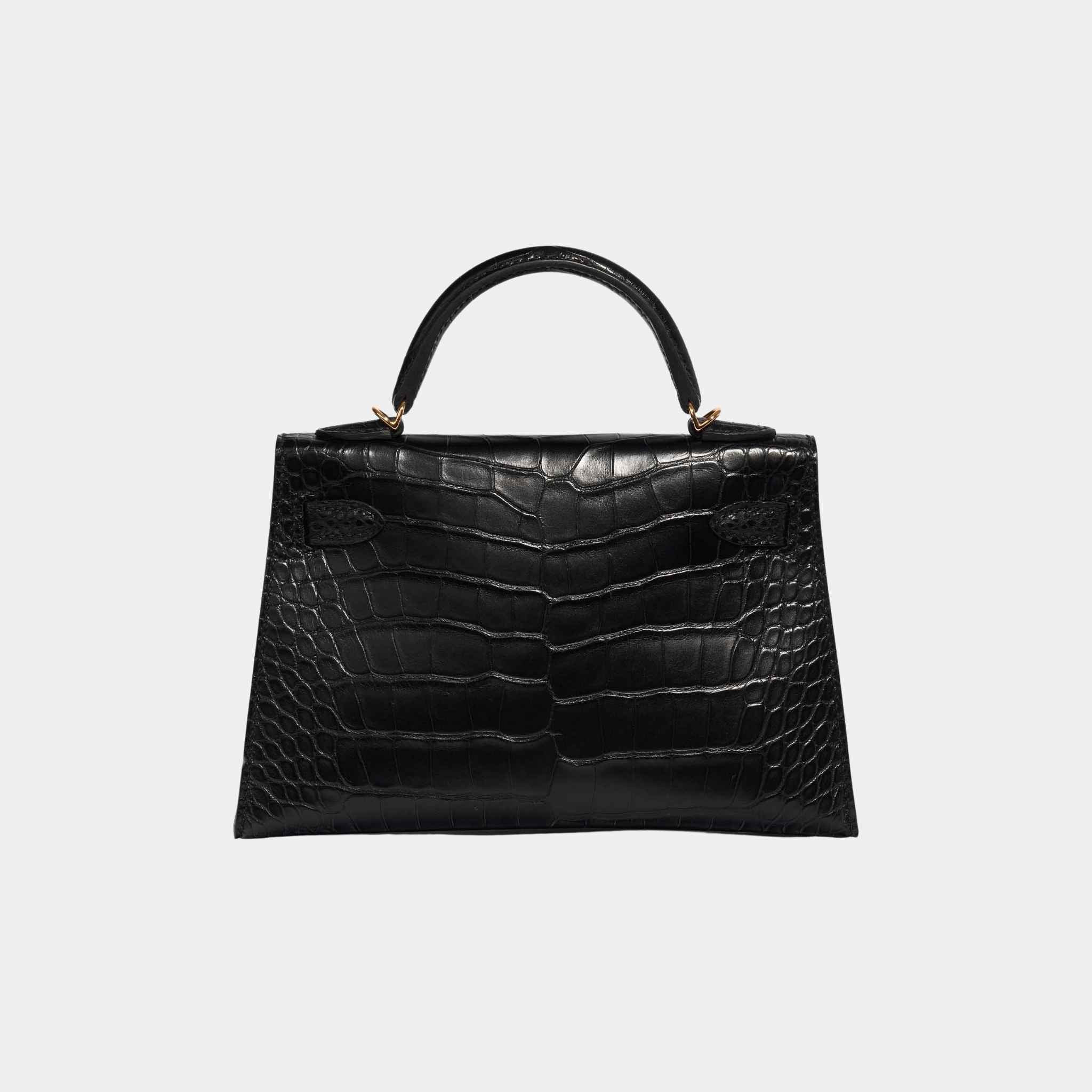 Kelly Mini 20 Matte Alligator Black GHW - Image 2