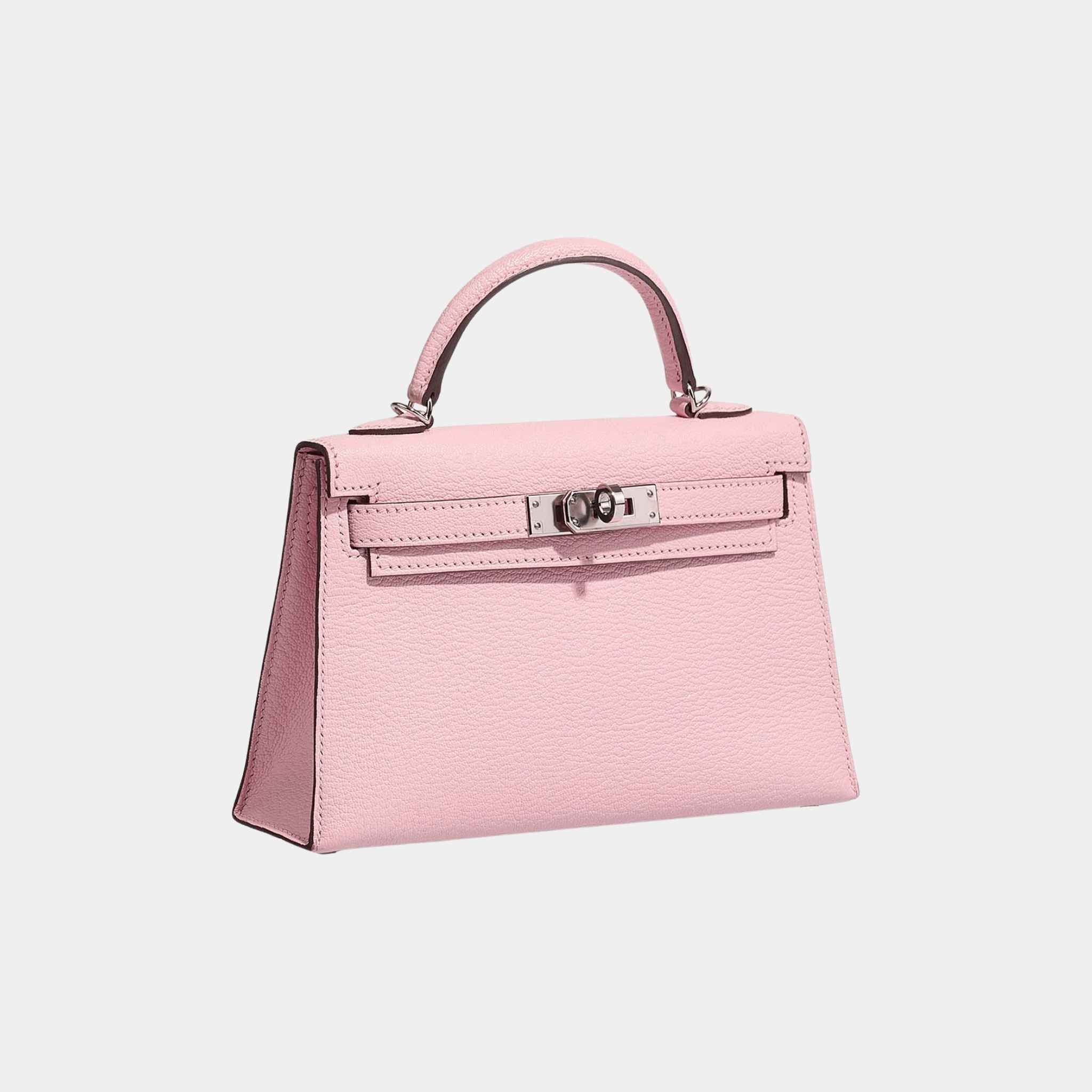 Kelly Mini Chevre Rose Sakura PHW - Image 4