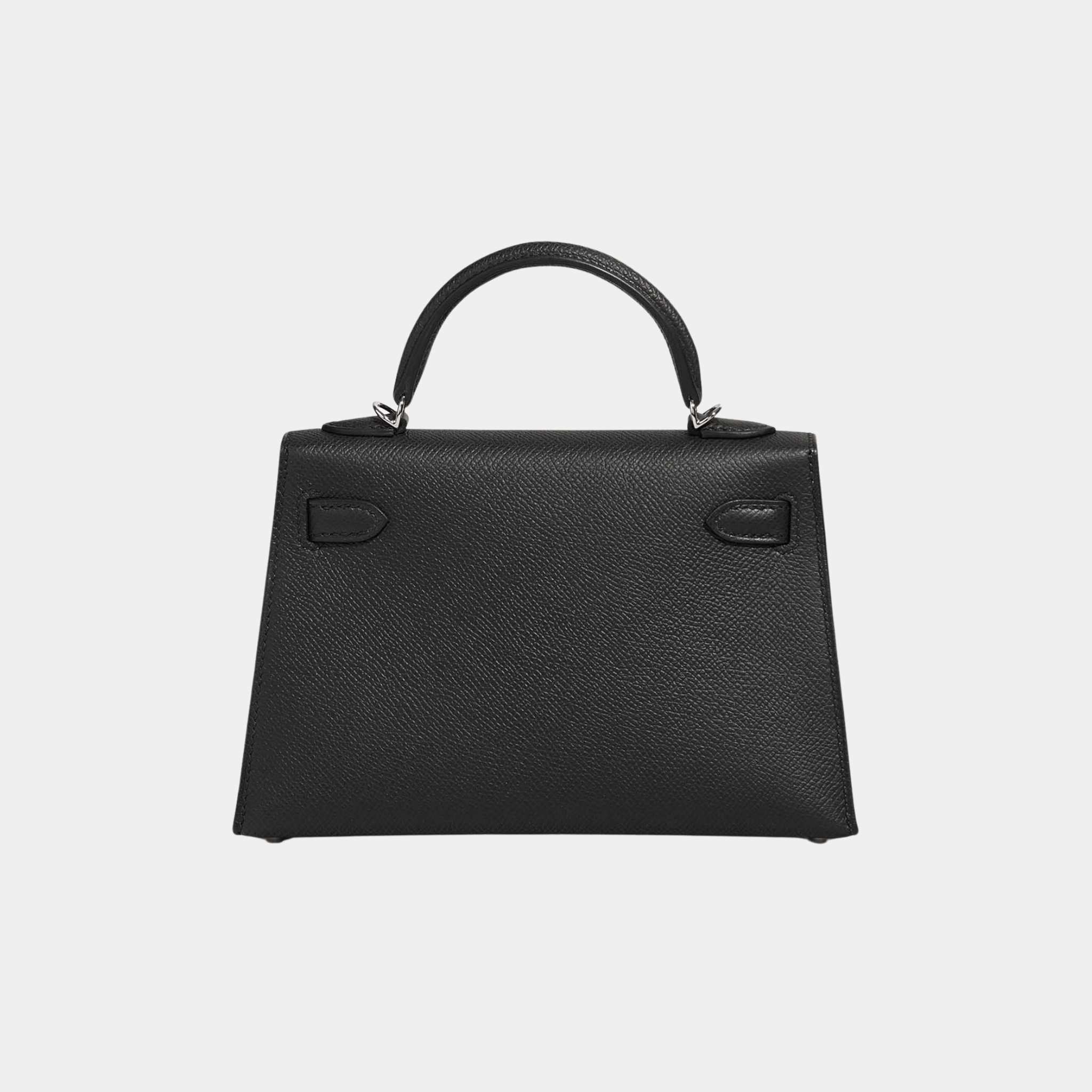 Kelly Mini Epsom Black PHW - Image 2