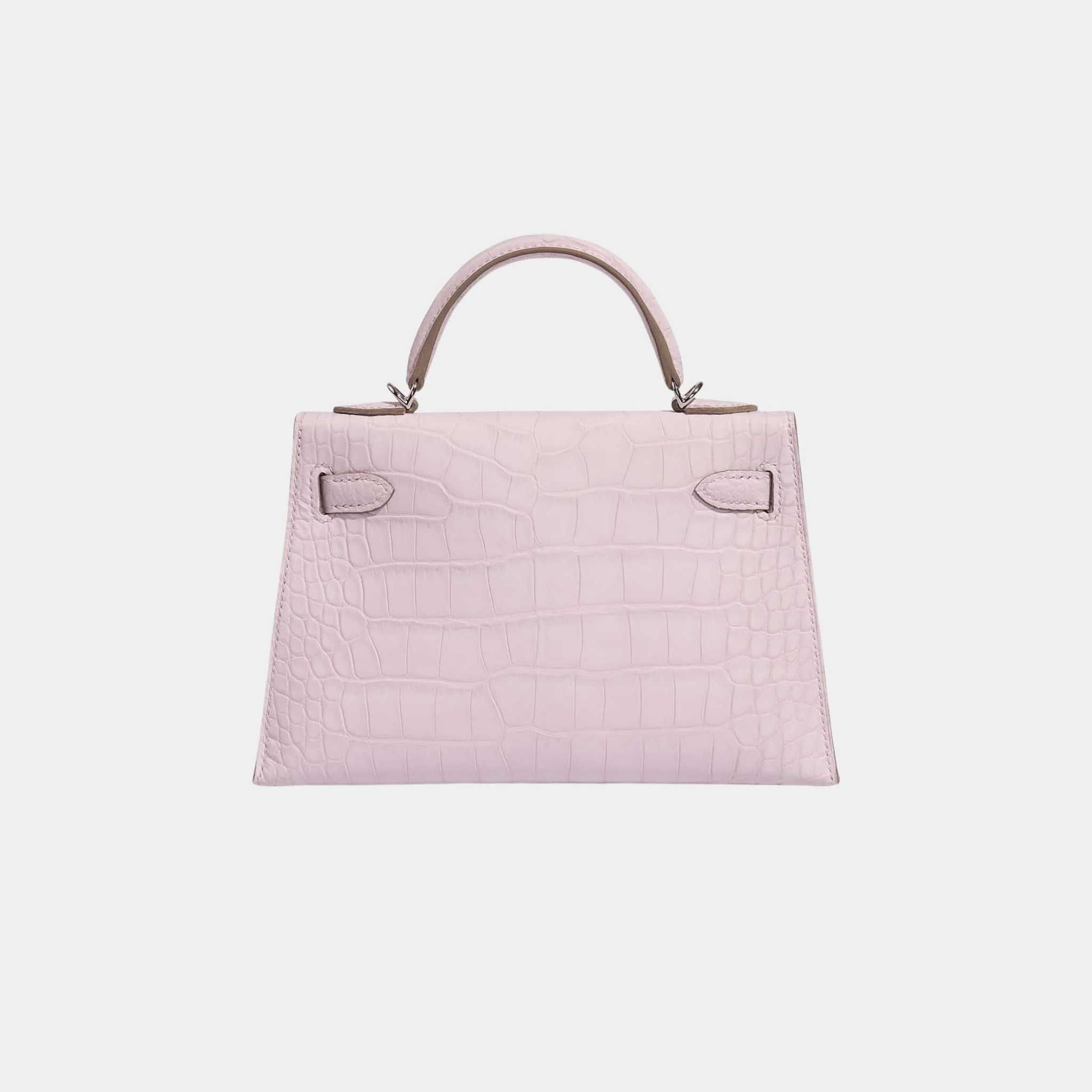 Kelly Mini Matte Alligator Borreal Mauve Pale PHW - Image 3