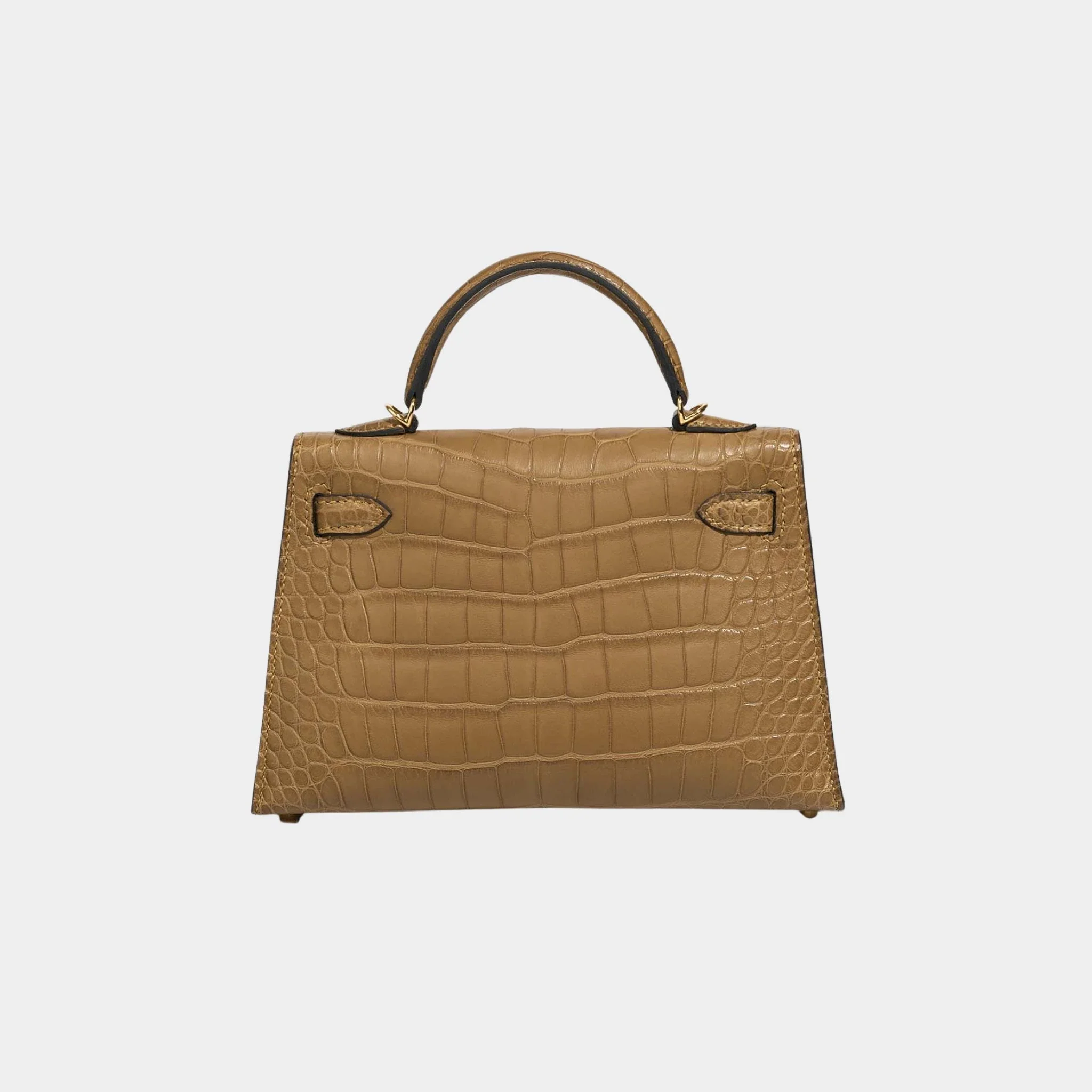 Kelly Mini Matte Alligator Kraft GHW - Image 2