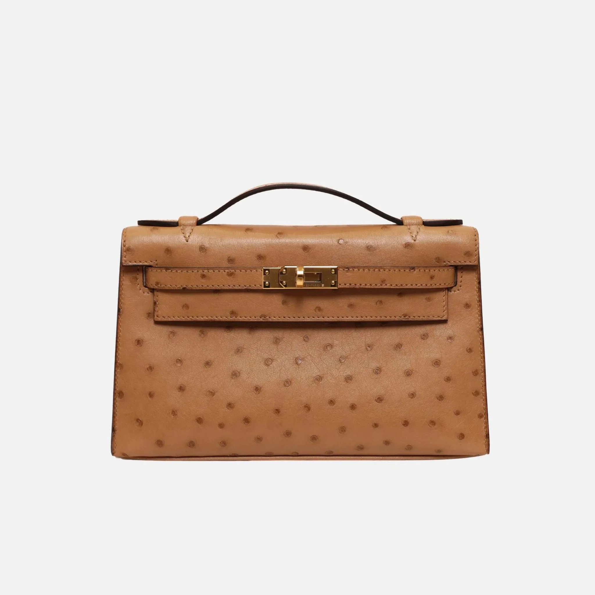 Kelly Pochette Chai Ostrich GHW