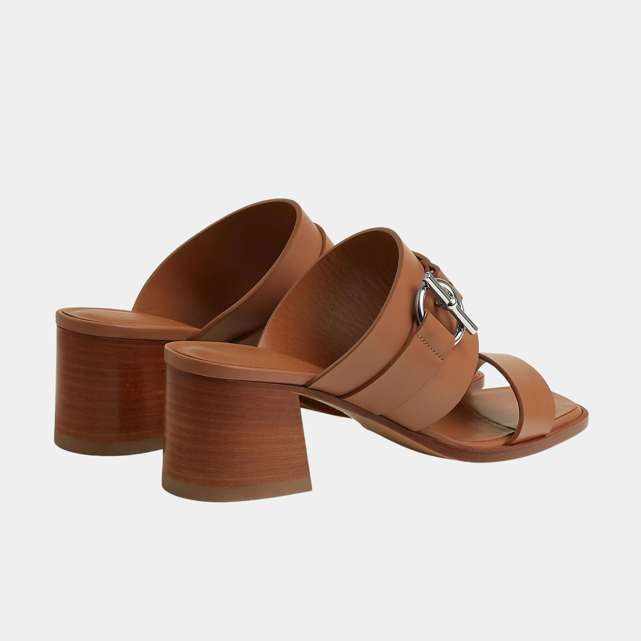 Kute 60 Heeled Sandals in Calfskin - Image 3