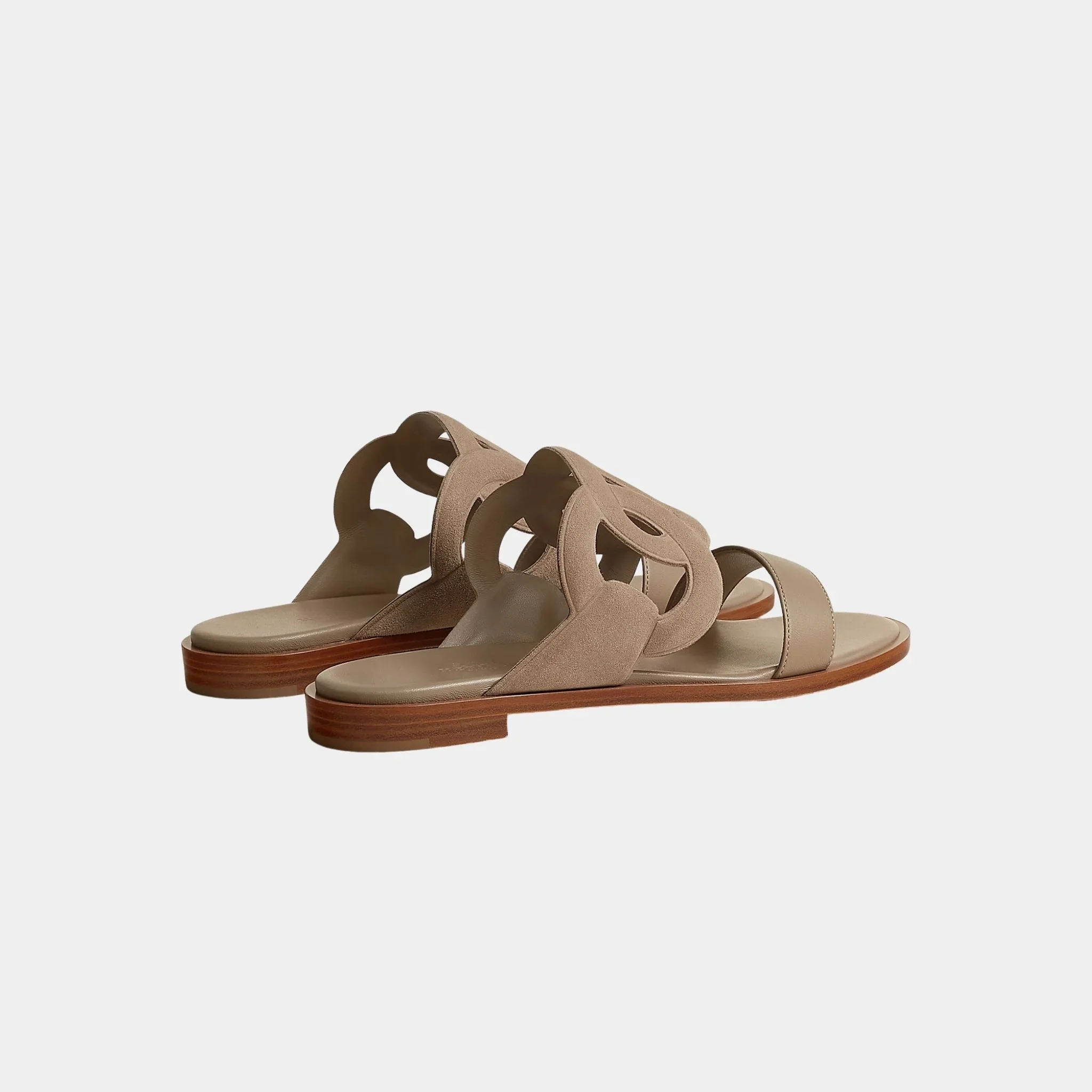 Lagune Sandals in Suede and Nappa Goatskin - Image 3