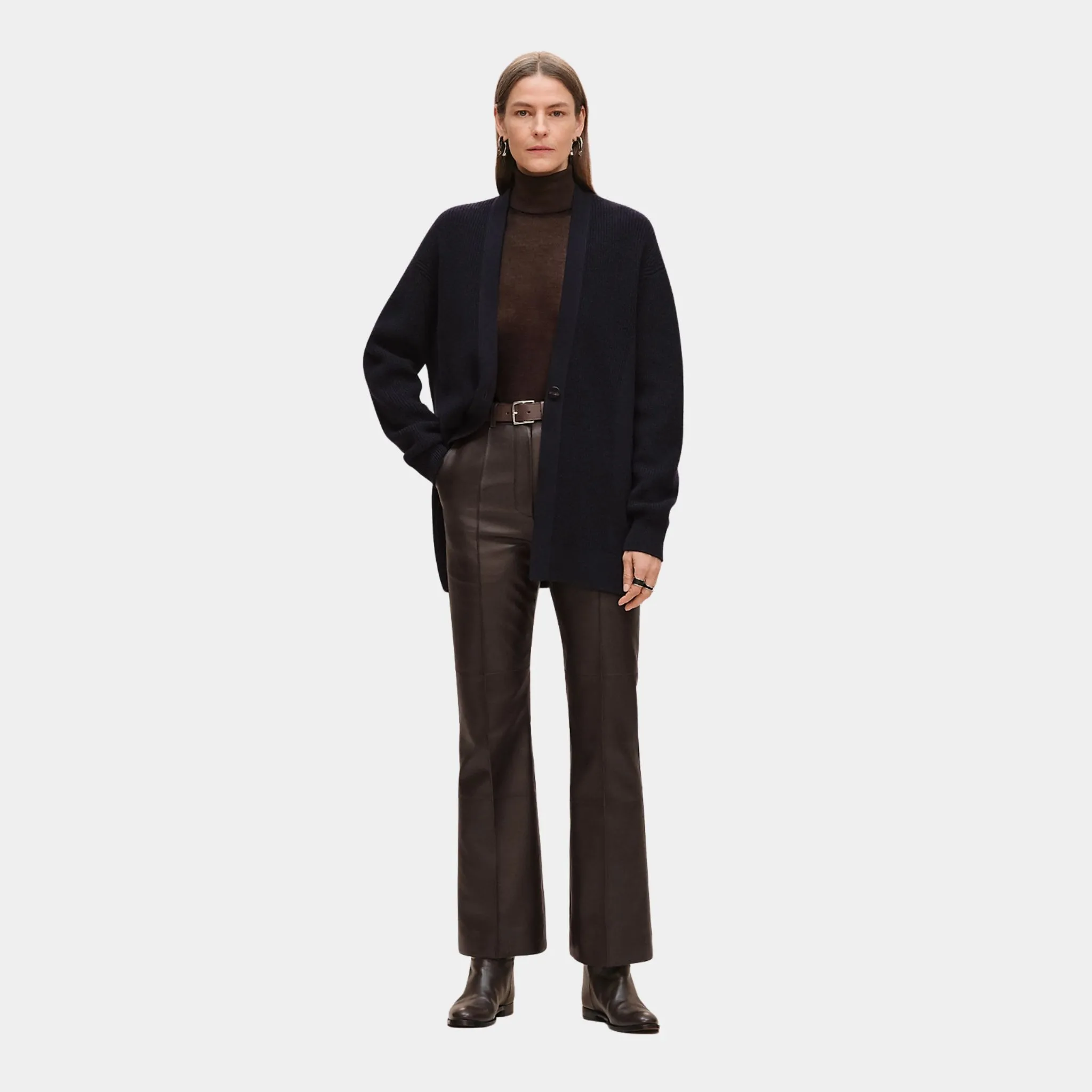 Long Cardigan in Plain Scottish Cashmere - Image 3