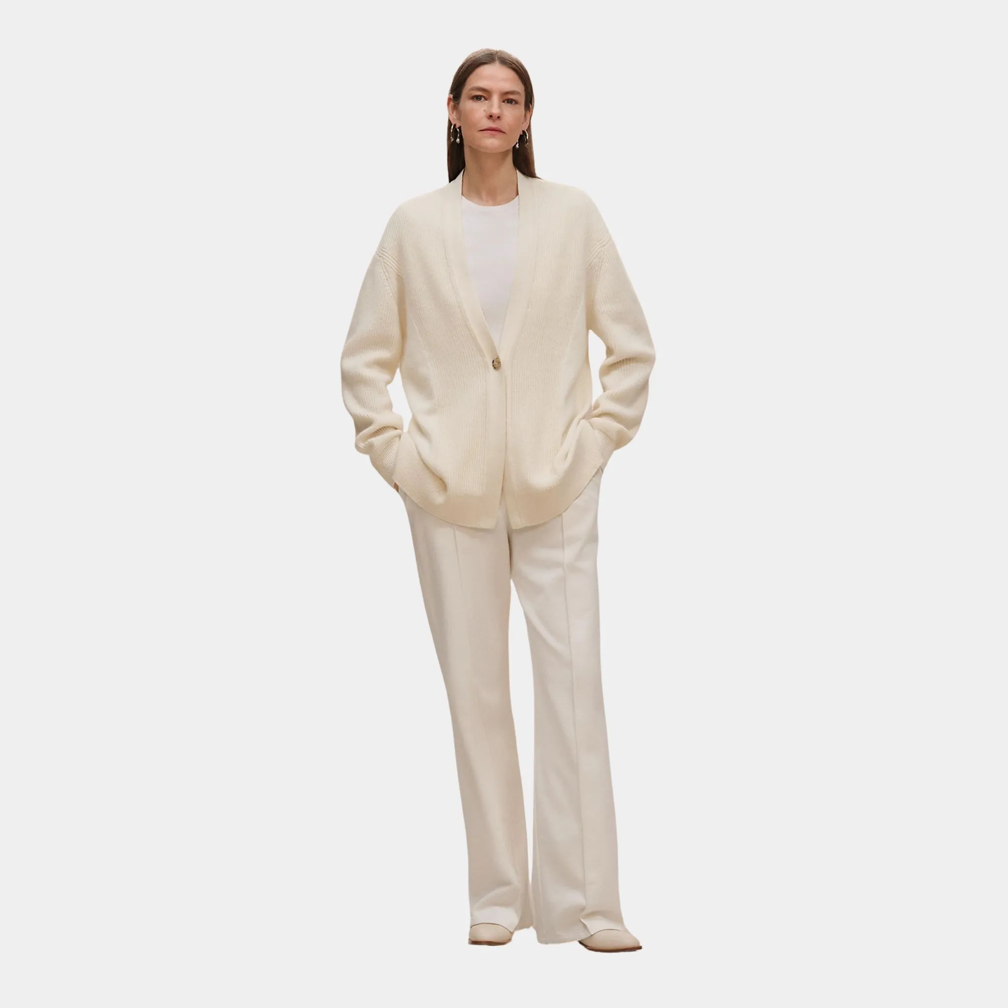 Long Cardigan in Plain Scottish Cashmere - Image 5