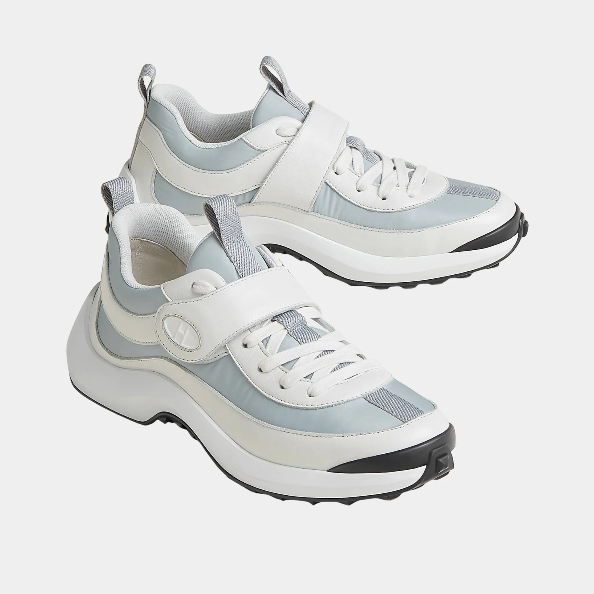 Loop Sneakers in Parachute Fabric and Calfskin - Image 4