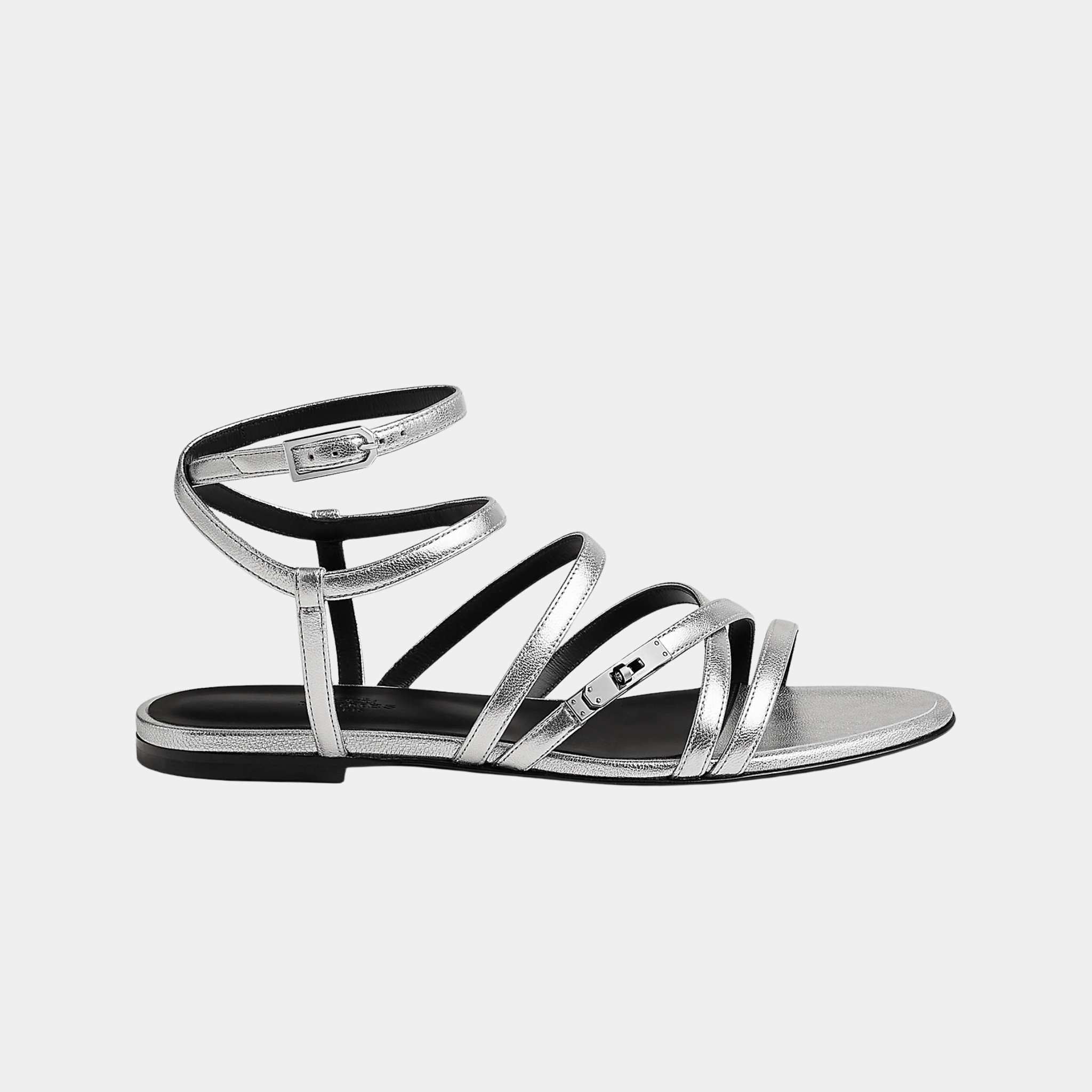 Lullaby Sandals in Metallic Goatskin - Image 2