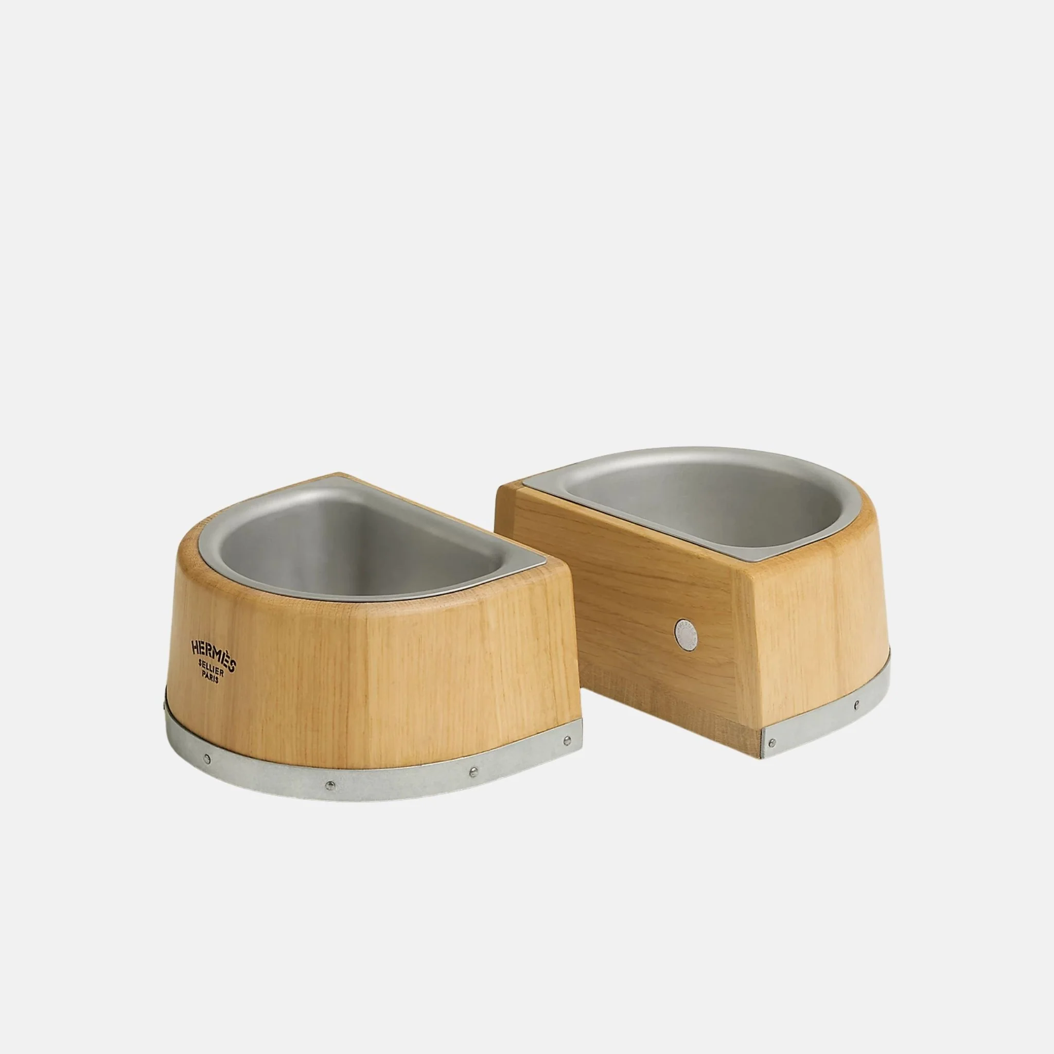 Luxury Dog Bowl In Oak Wood - Image 3