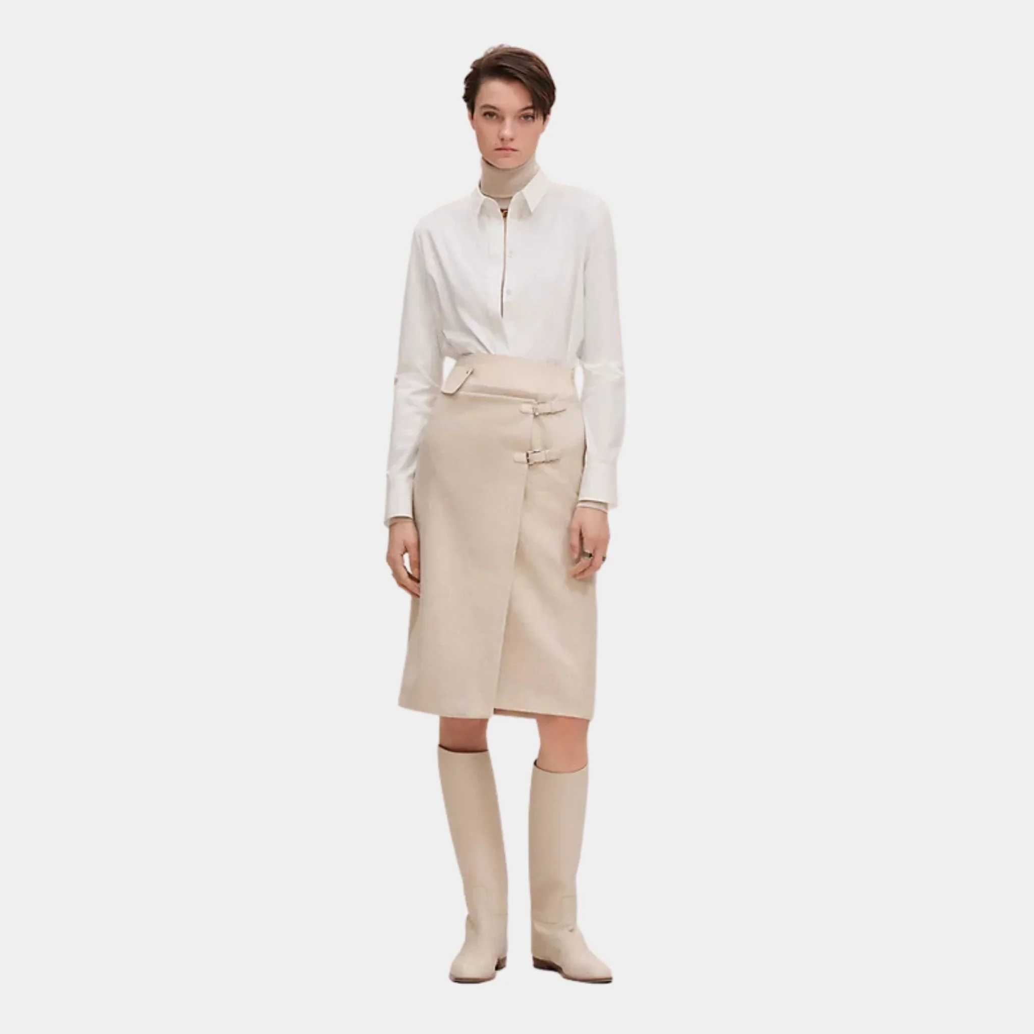 Micro Shirt in Cotton Twill