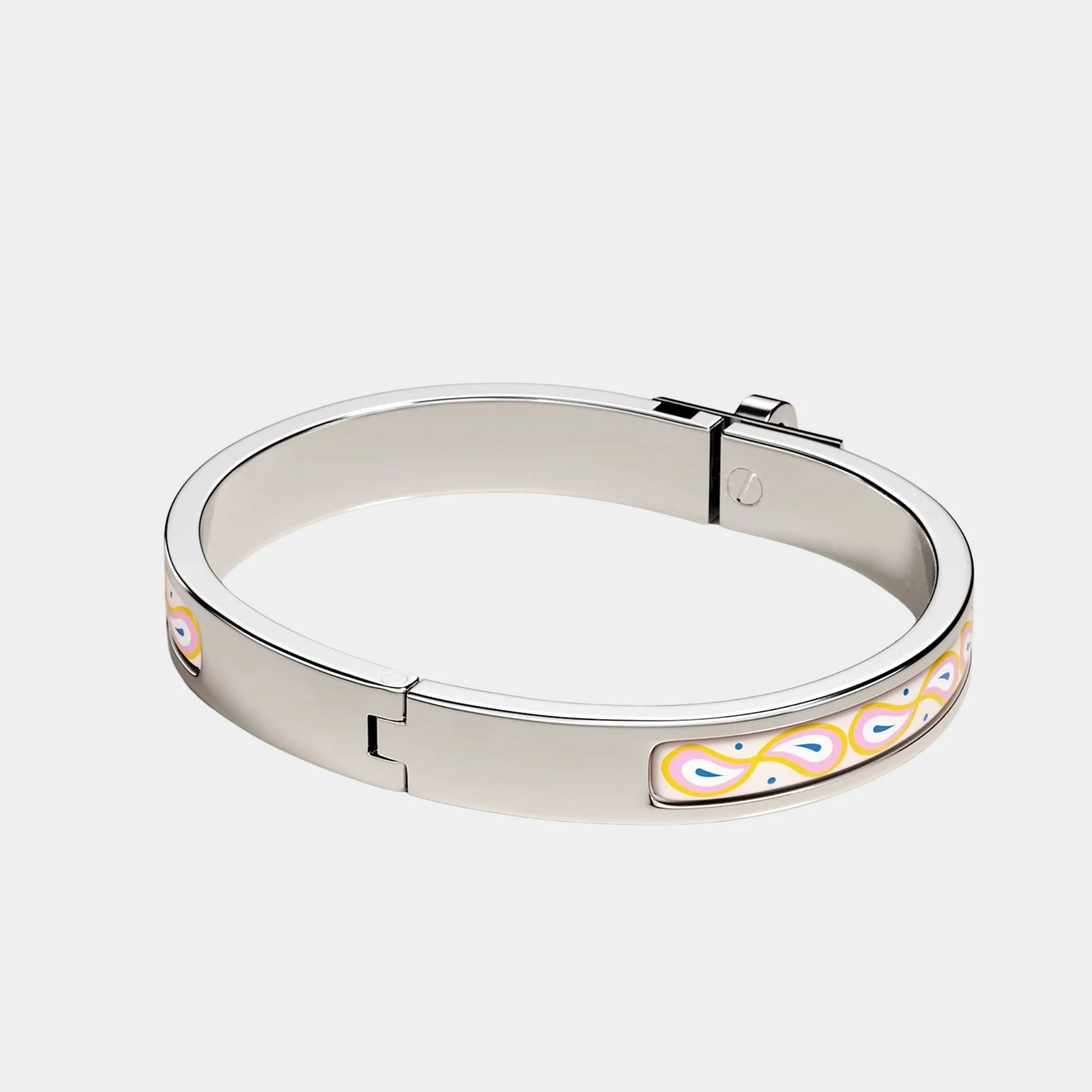 Mini Clic Kelly Palmettes Composees Bracelet Palladium - Image 2