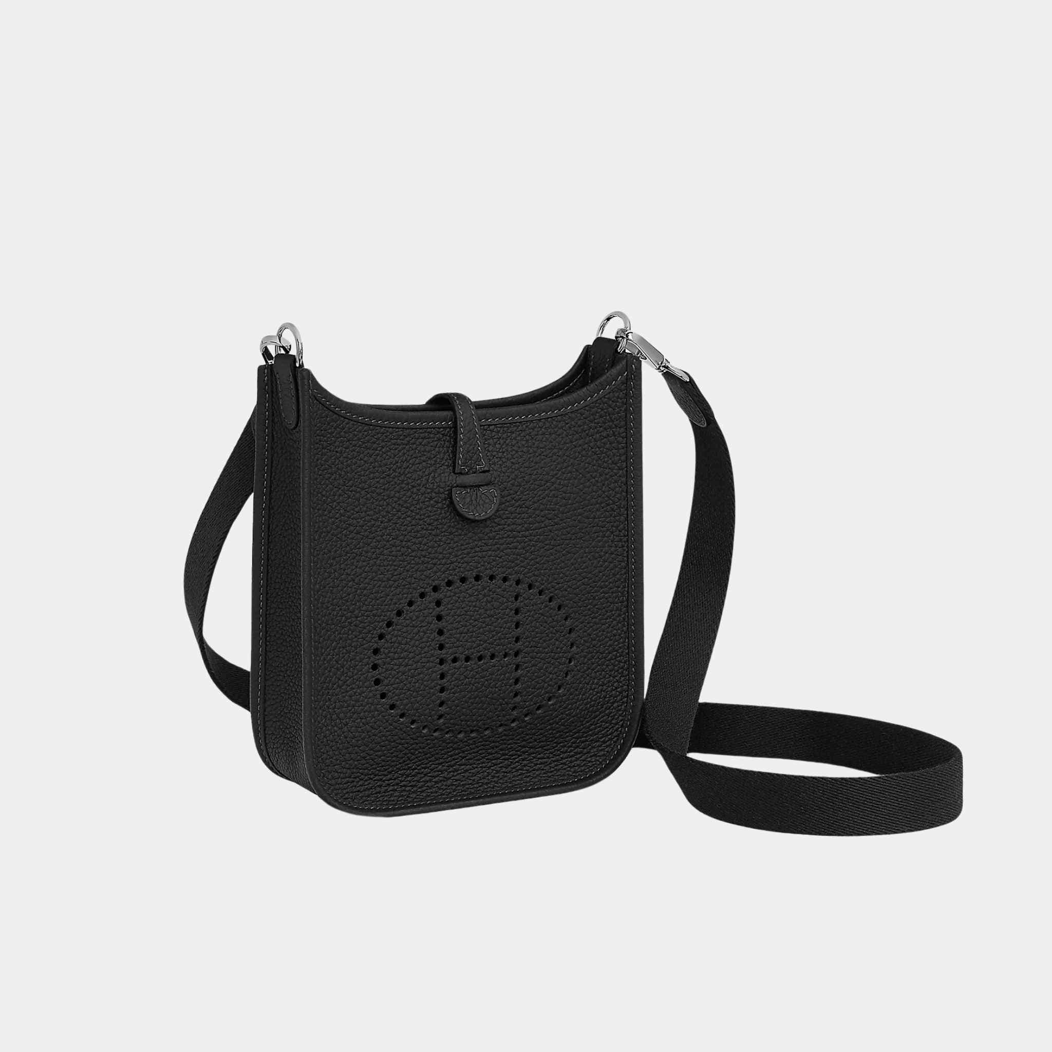 Mini Evelyne 16 Amazone 112cm Taurillon Clemence Black PHW - Image 3