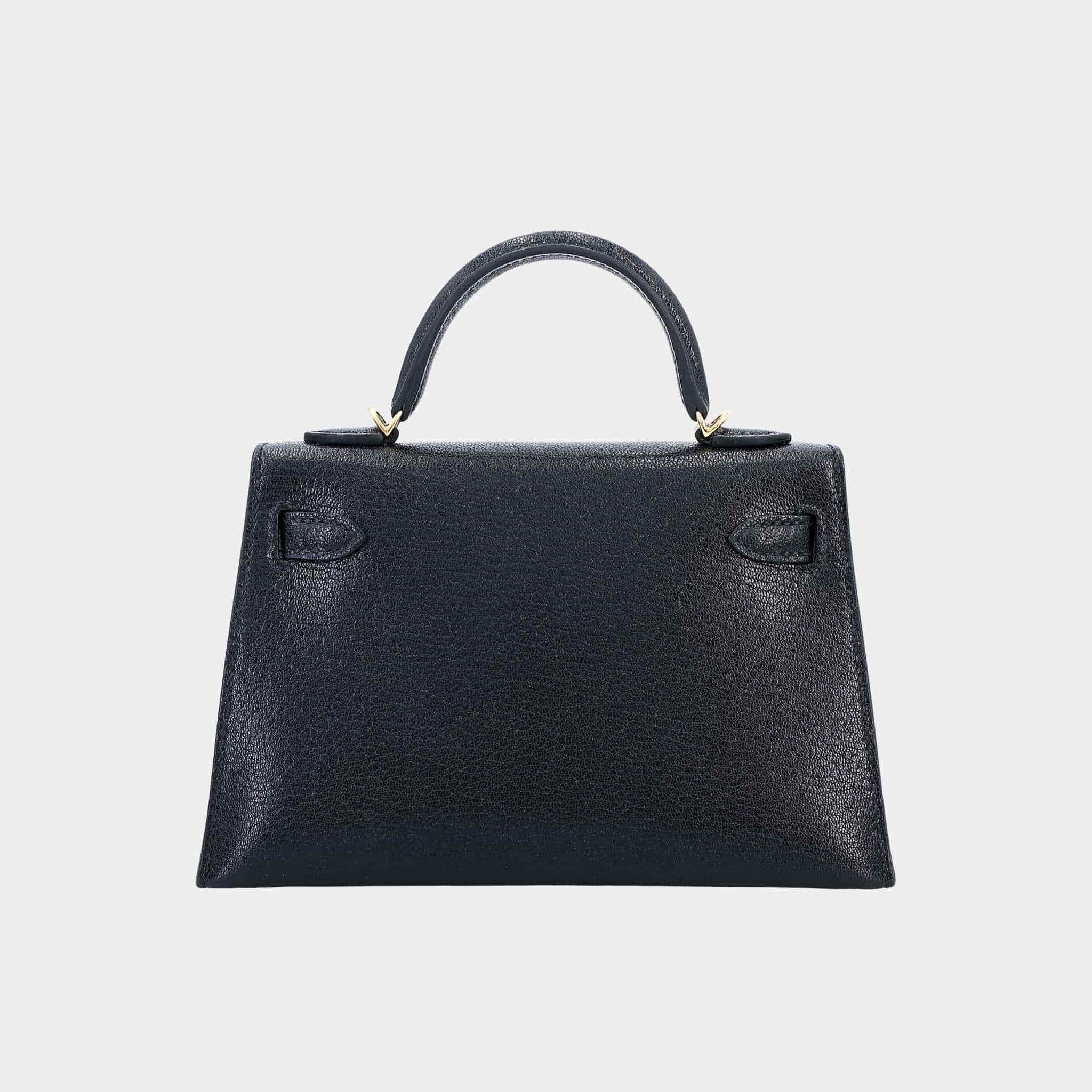 Mini Kelly II Chevre Black GHW - Image 2