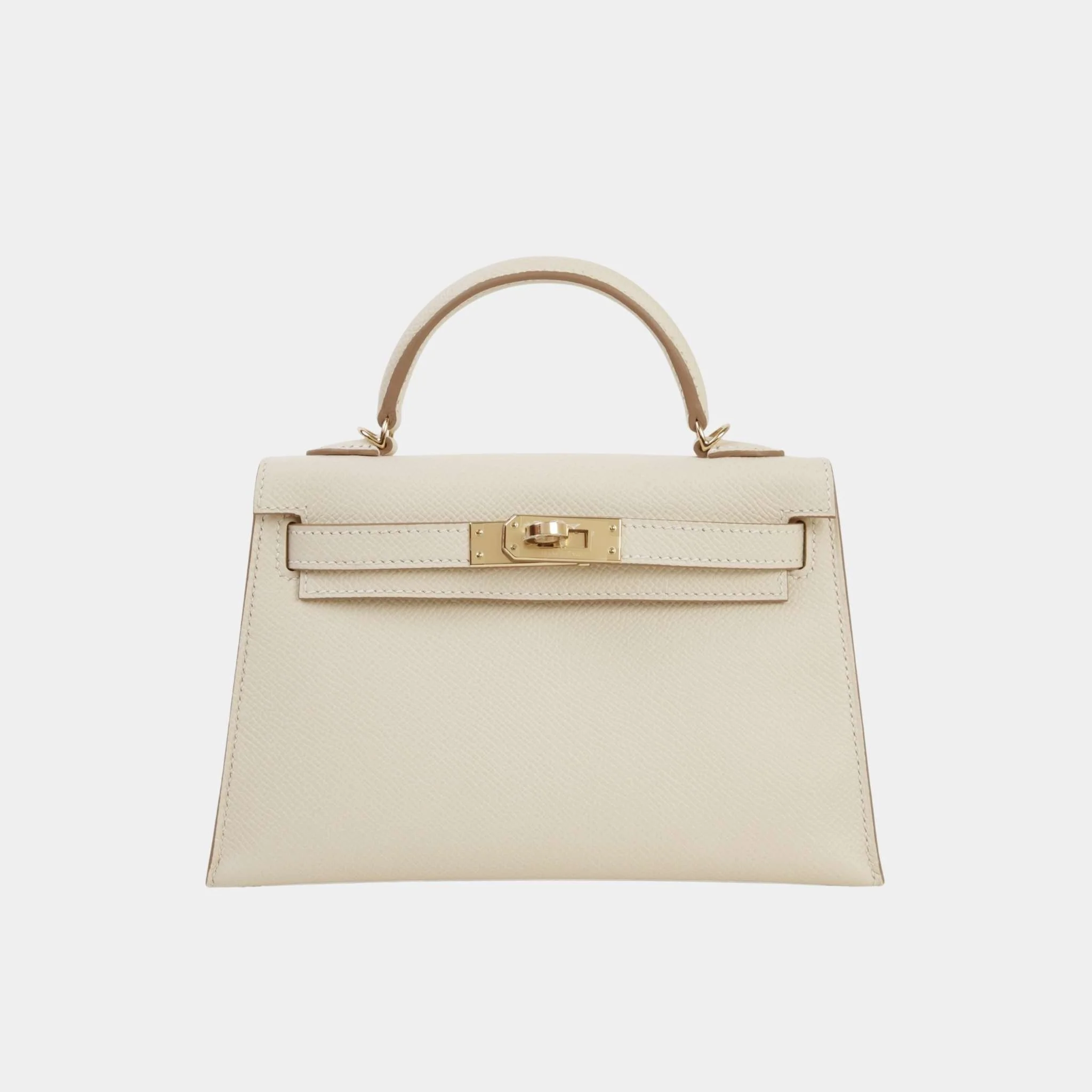 Mini Kelly II Epsom Craie PBHW