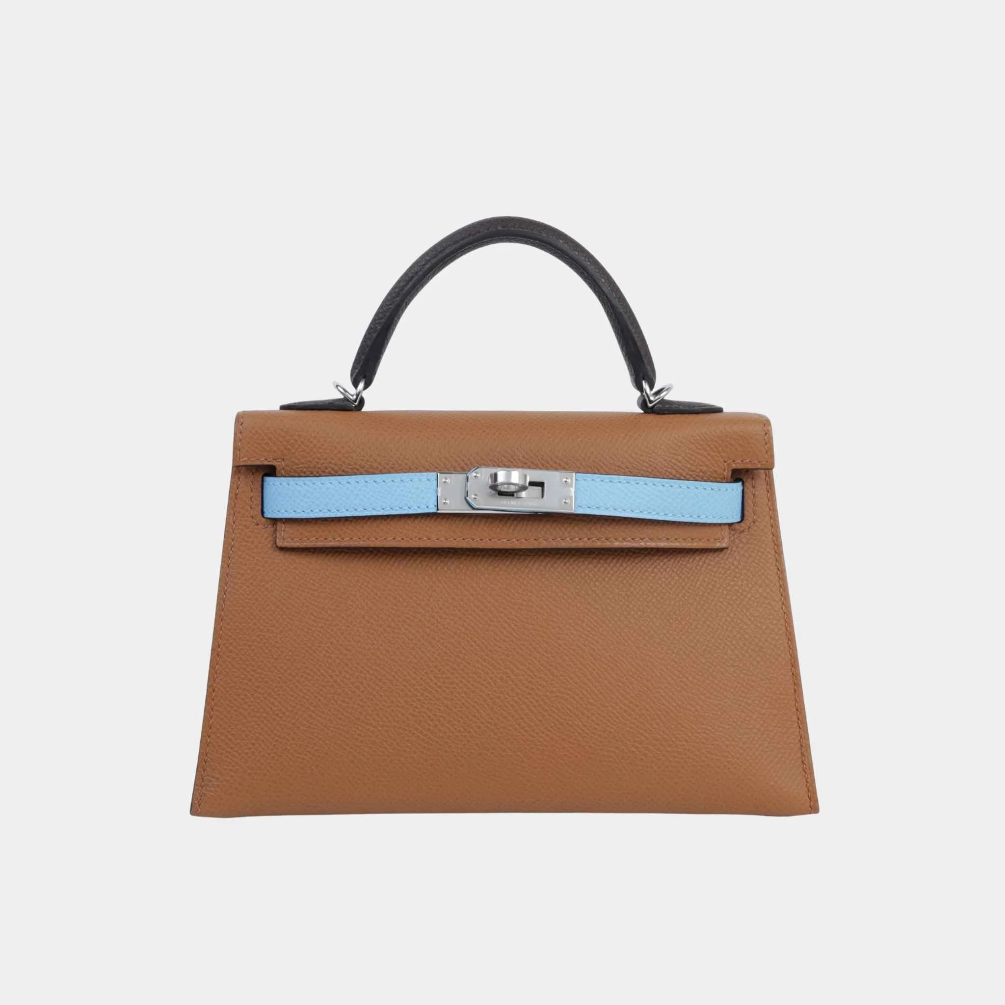Mini Kelly II Epsom Gold/Ecorce/Celeste PHW