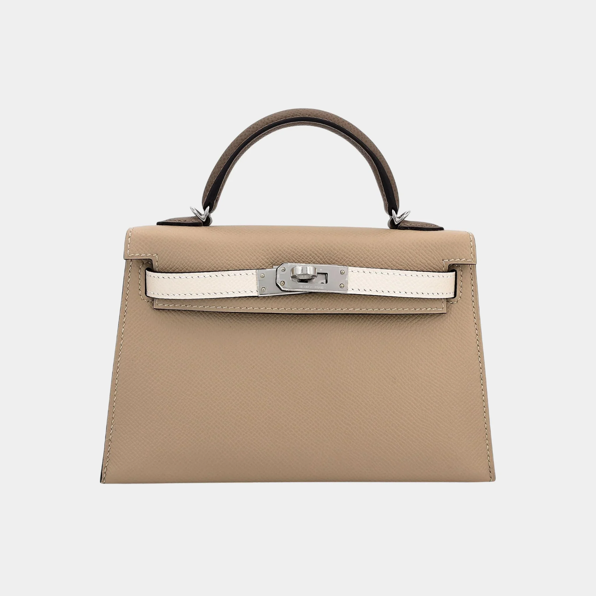 Mini Kelly II Epsom Trench/Craie/Etoupe PHW