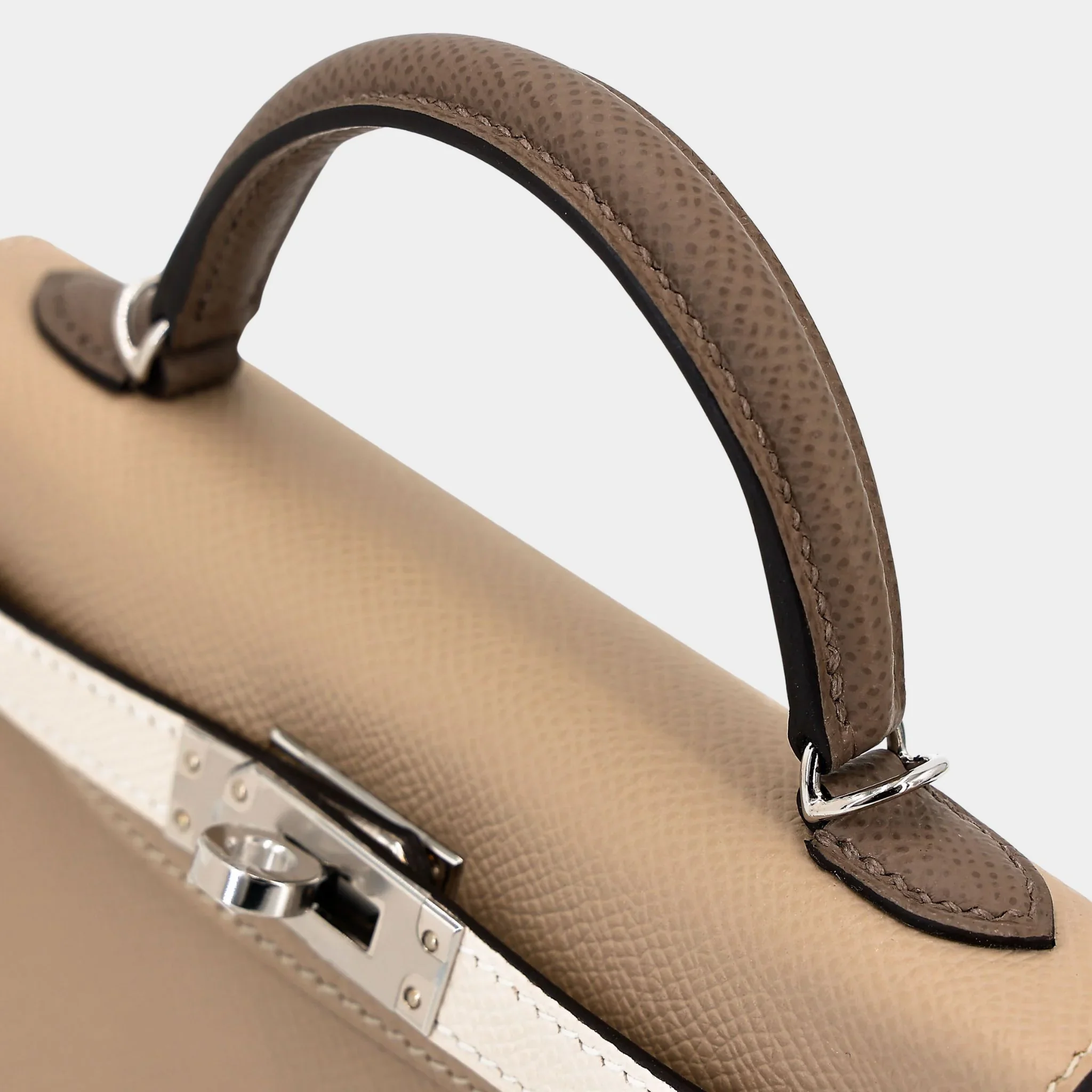 Mini Kelly II Epsom Trench/Craie/Etoupe PHW - Image 4