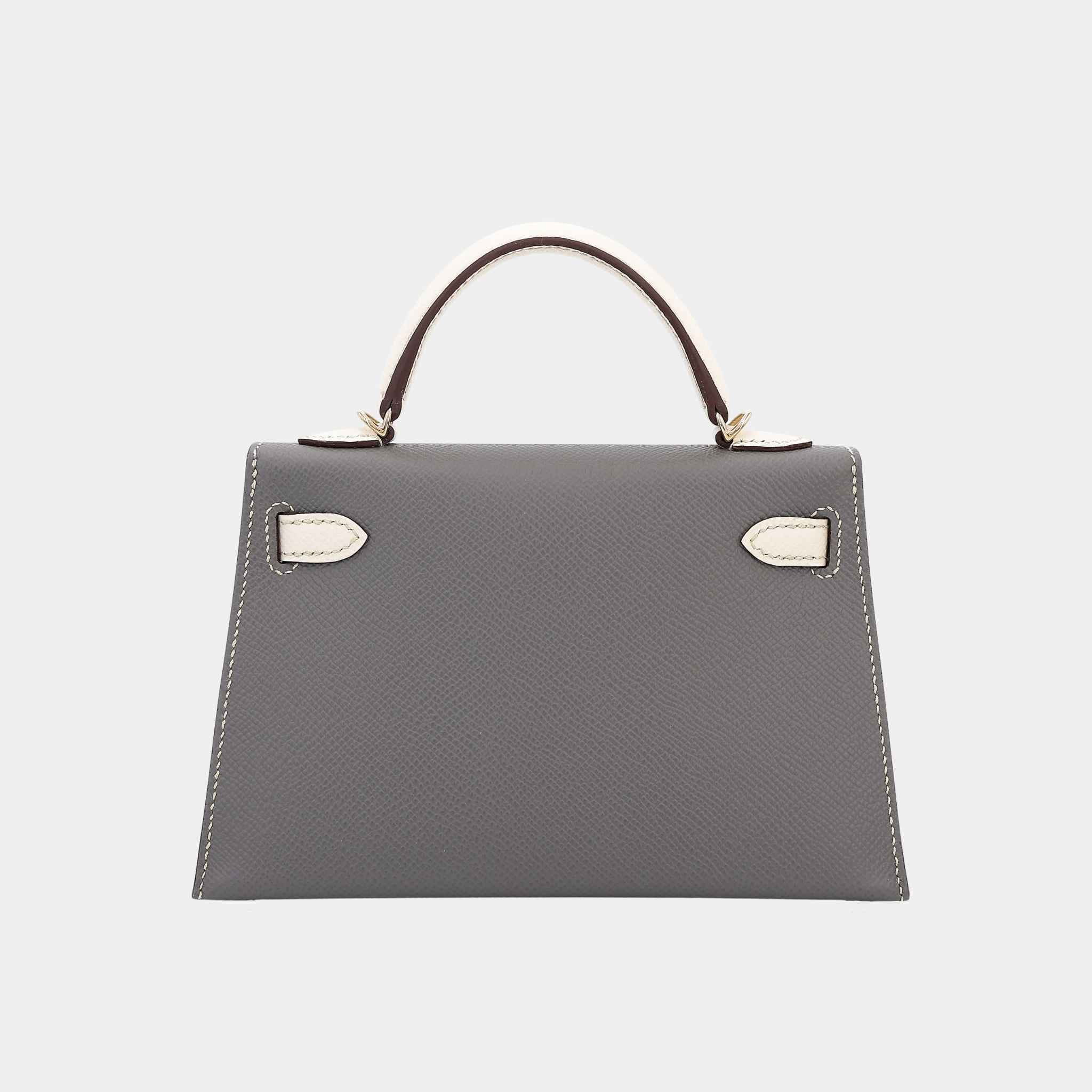 Mini Kelly II HSS Epsom Gris Meyer/Craie PBHW - Image 2