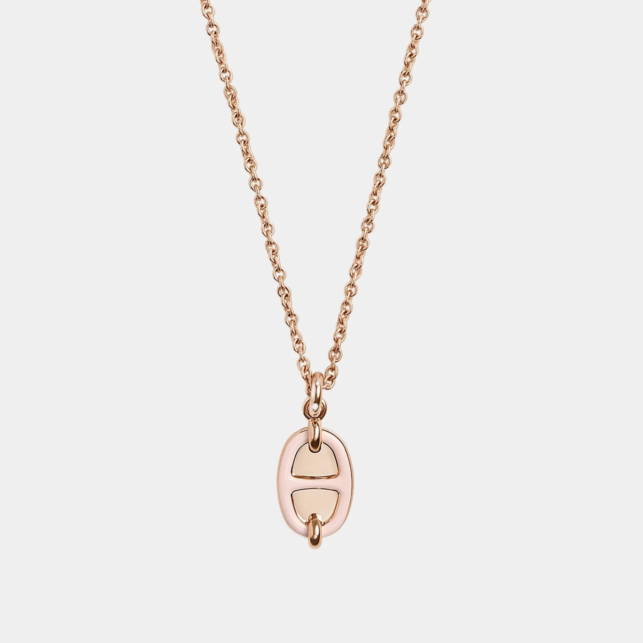 Mini Maillon Pendant Small Model Rose Gold Plated - Image 11