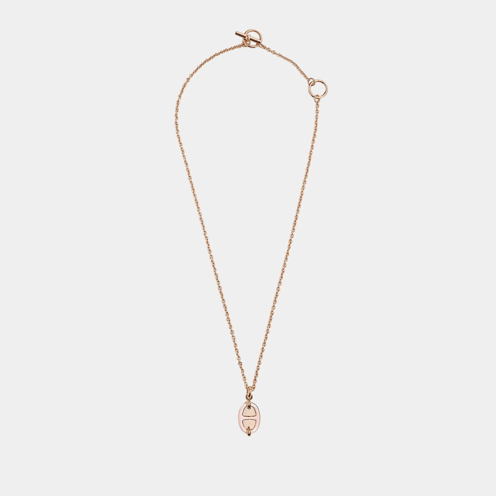 Mini Maillon Pendant Small Model Rose Gold Plated - Image 12