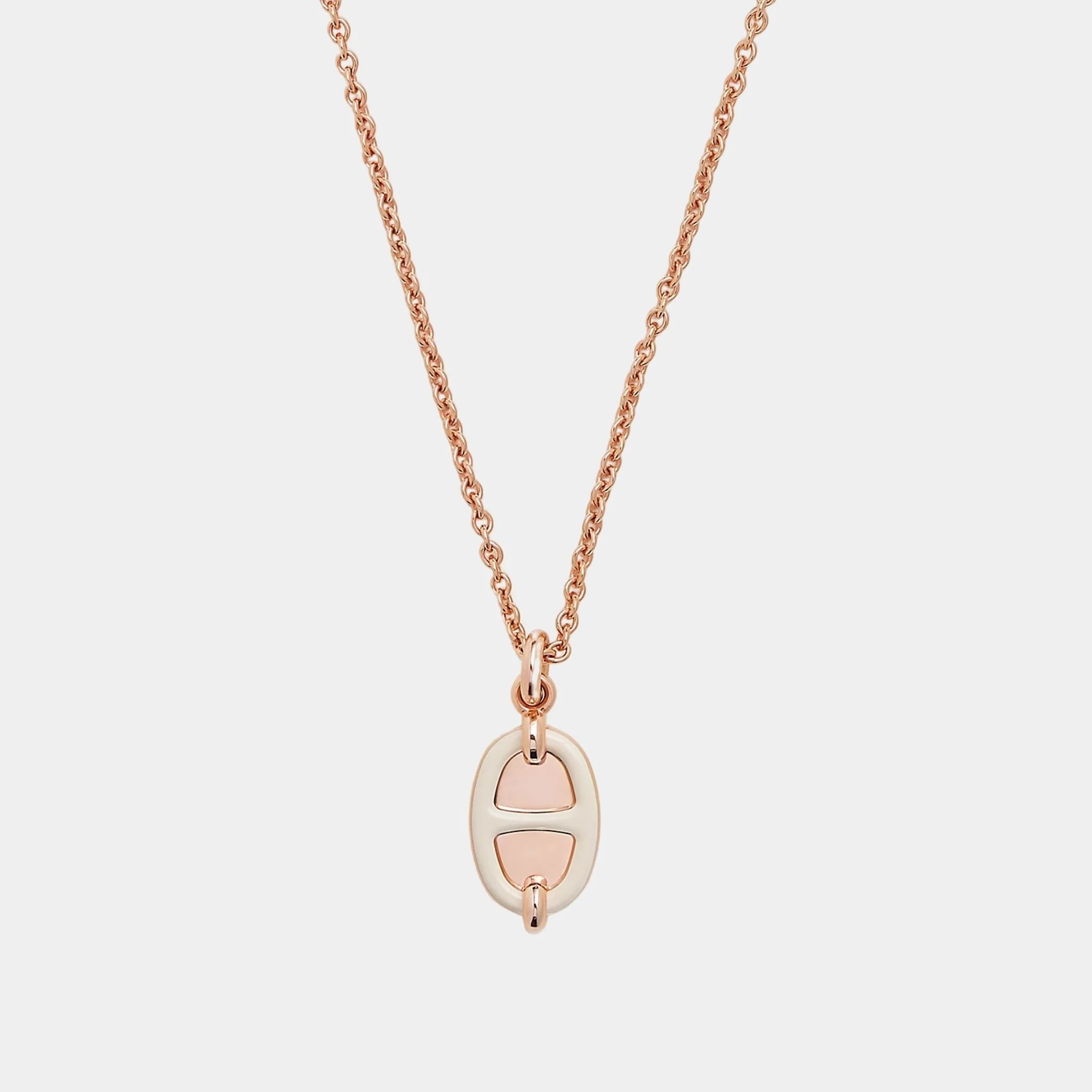 Mini Maillon Pendant Small Model Rose Gold Plated - Image 13