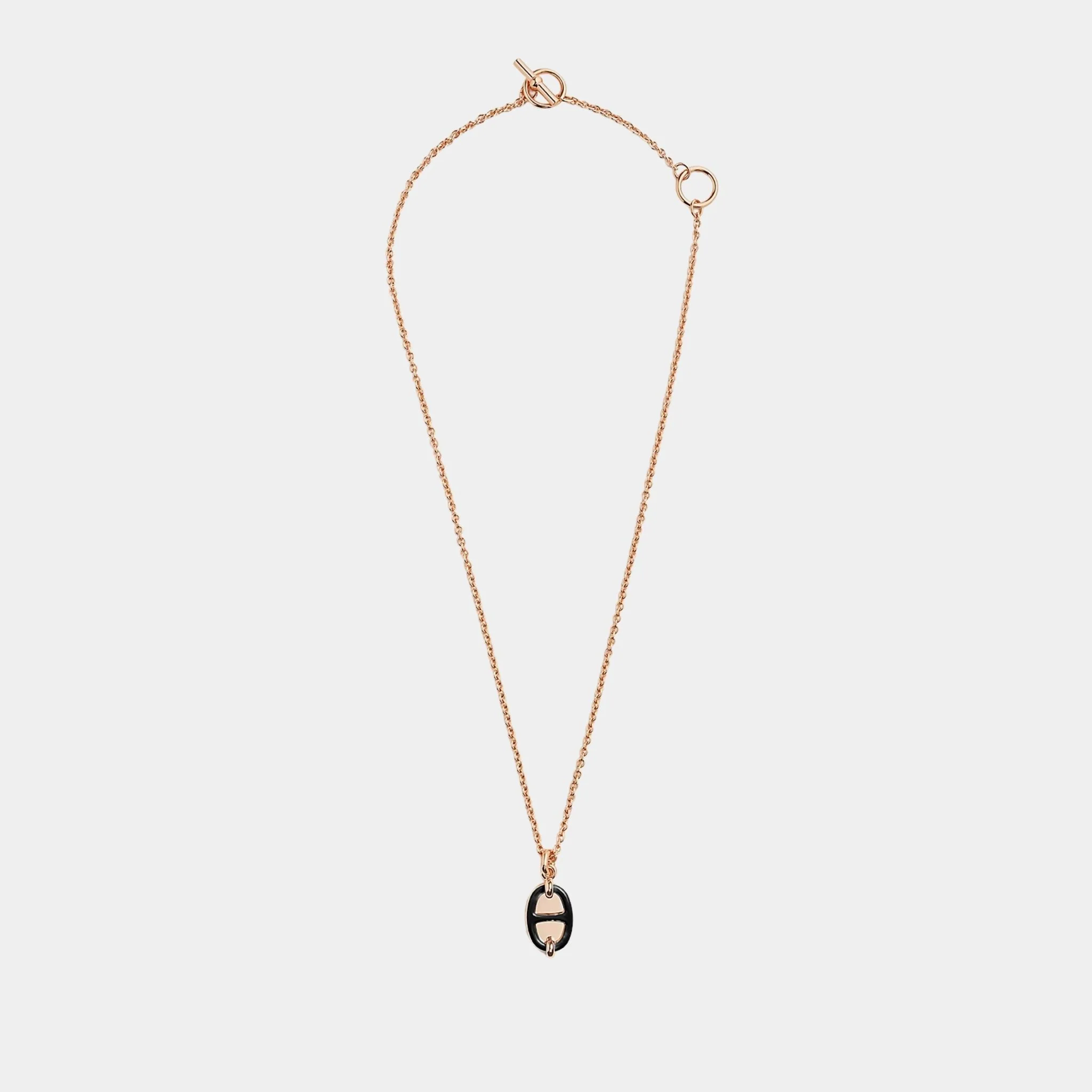 Mini Maillon Pendant Small Model Rose Gold Plated - Image 2