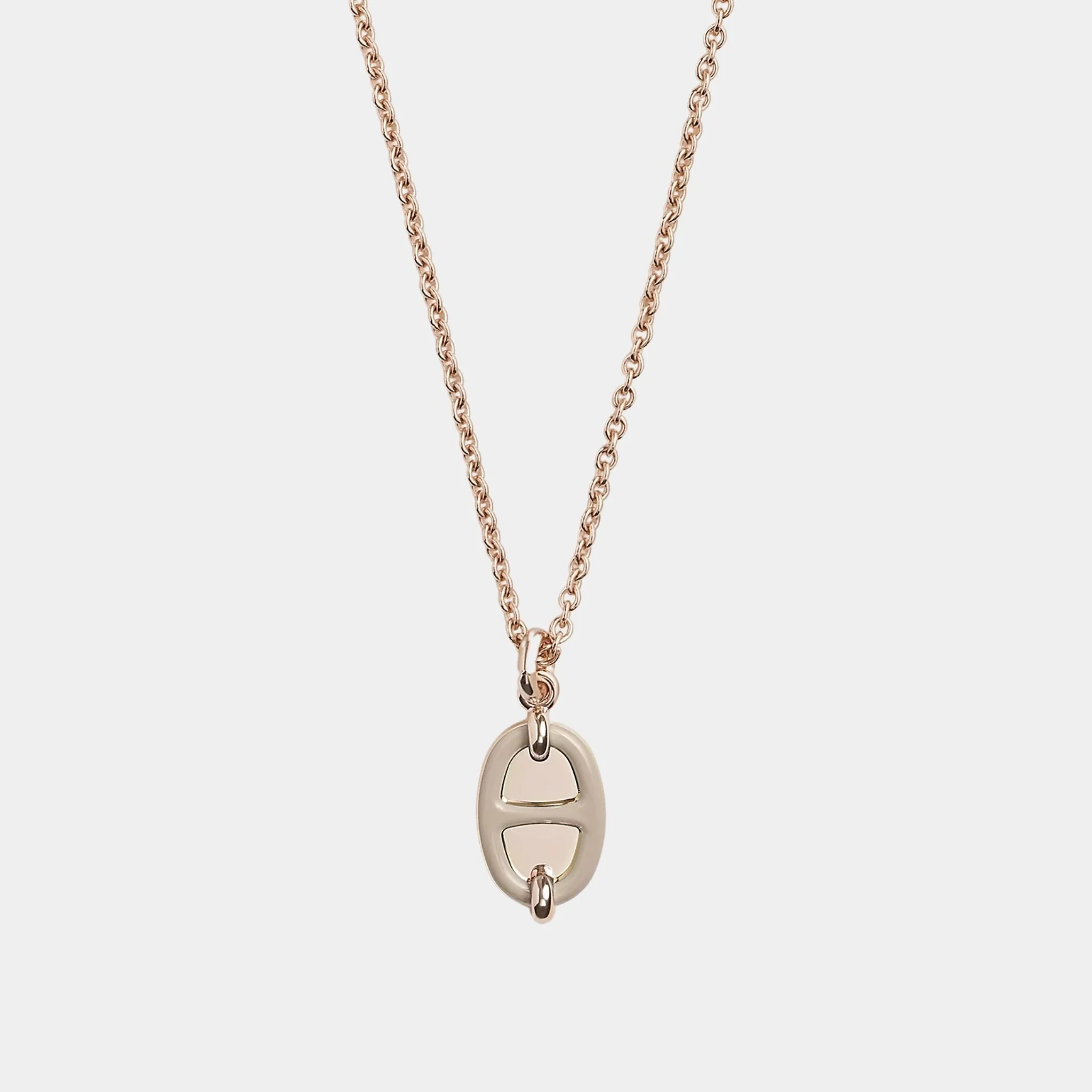 Mini Maillon Pendant Small Model Rose Gold Plated - Image 3