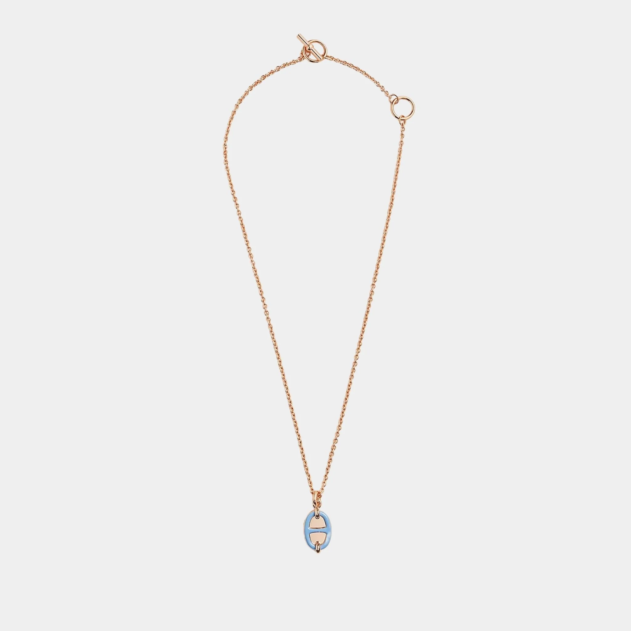 Mini Maillon Pendant Small Model Rose Gold Plated - Image 8