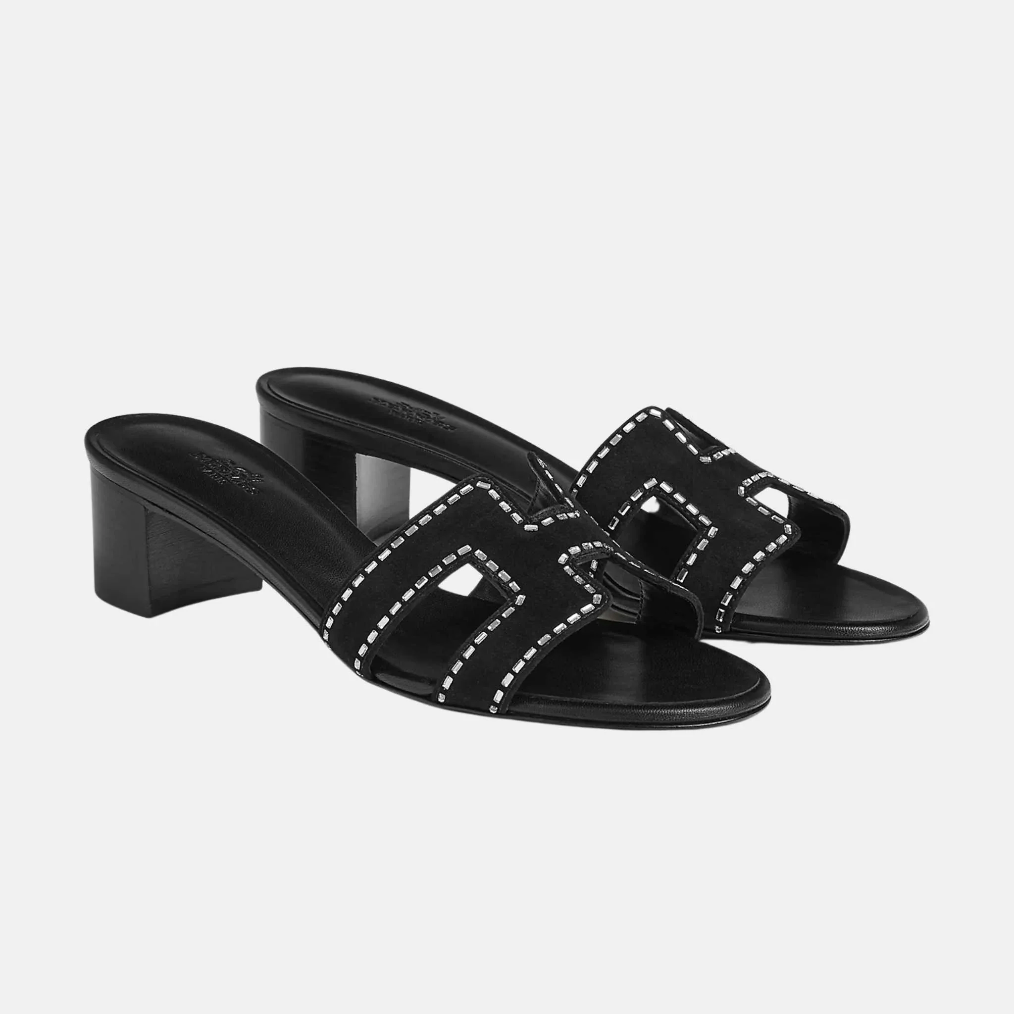 Oasis Black Suede Goatskin Rhinestone