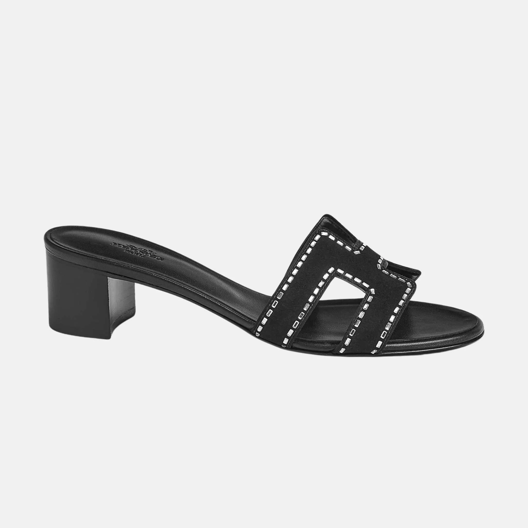 Oasis Black Suede Goatskin Rhinestone - Image 2