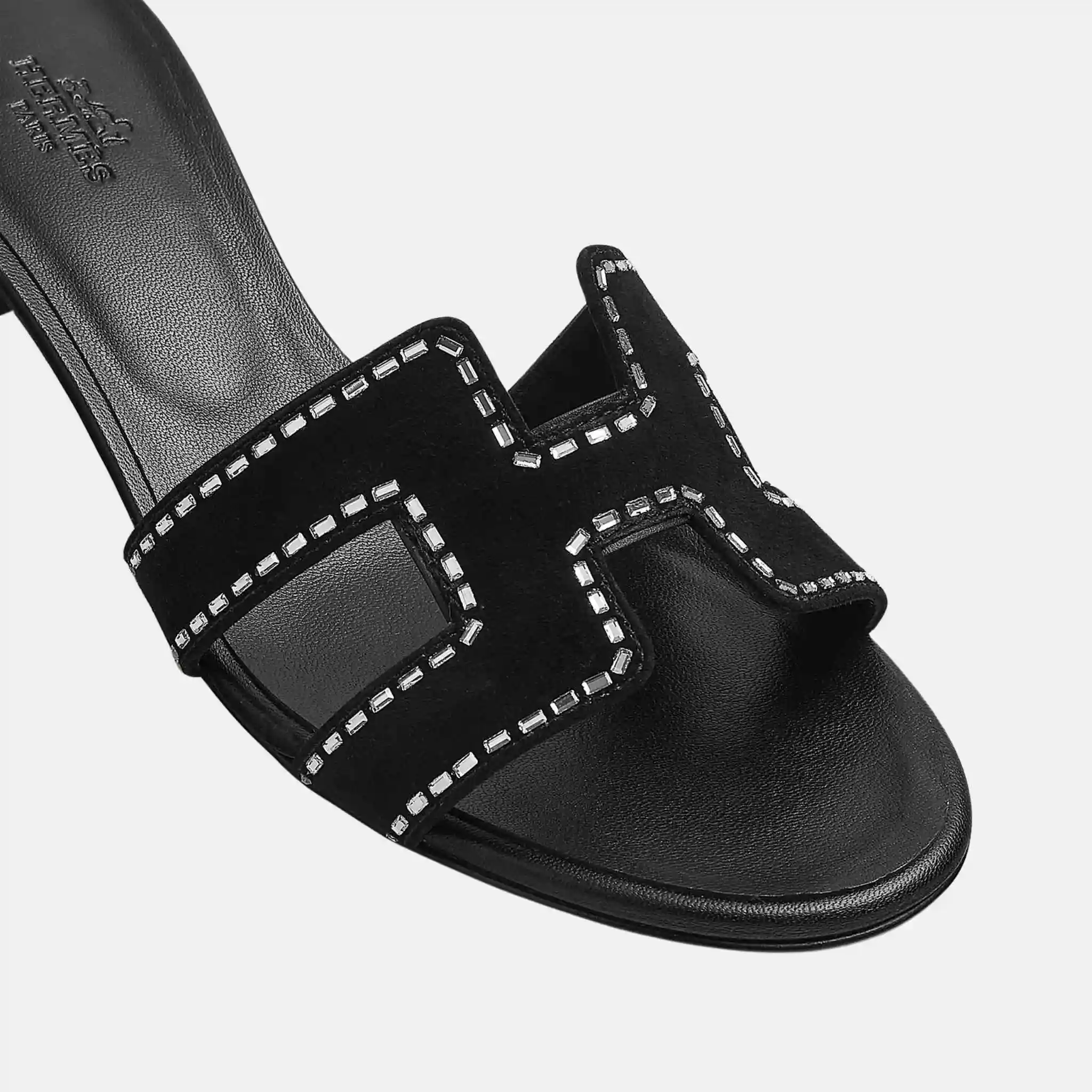 Oasis Black Suede Goatskin Rhinestone - Image 3
