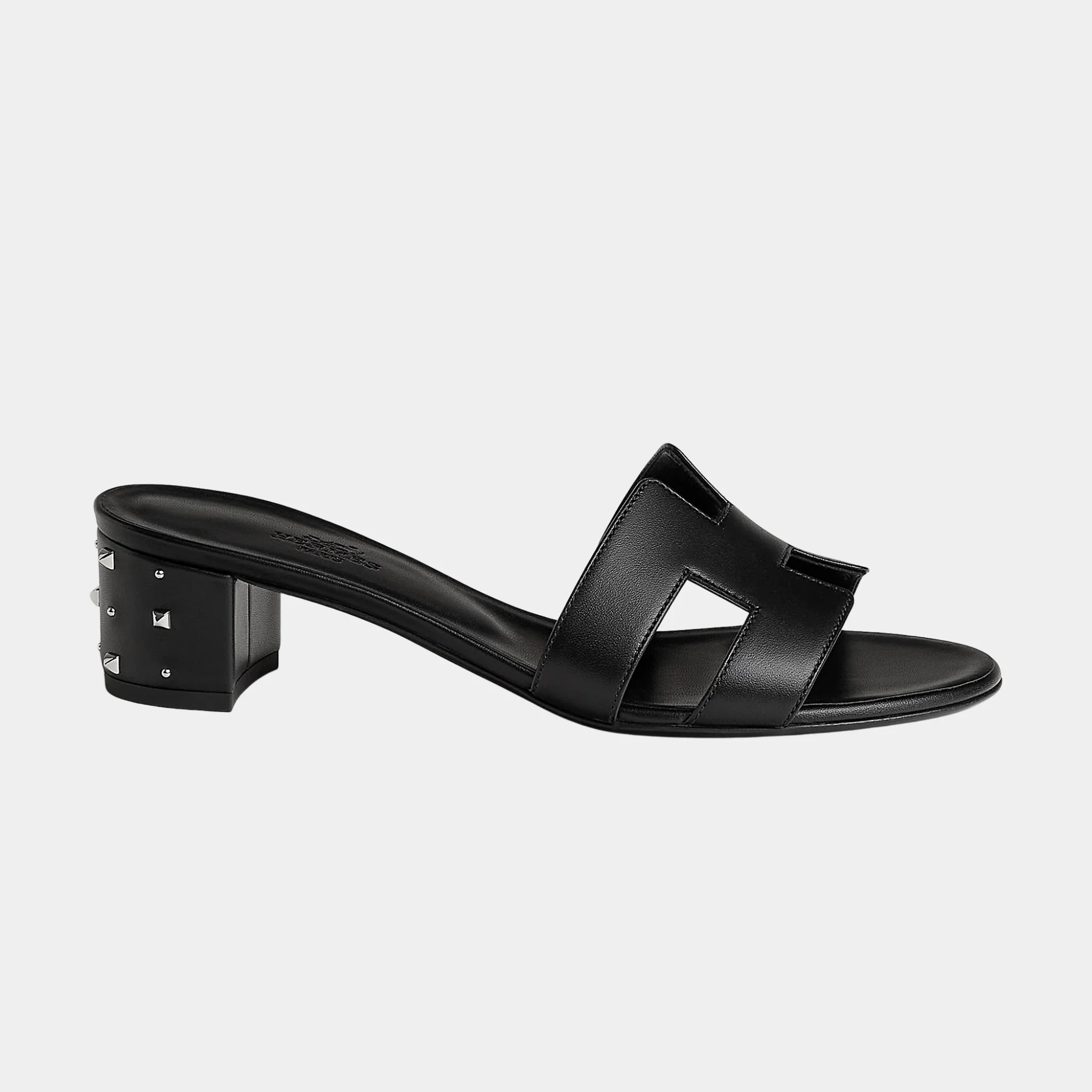 Oasis Sandal in Calfskin with Studded Heel - Image 2