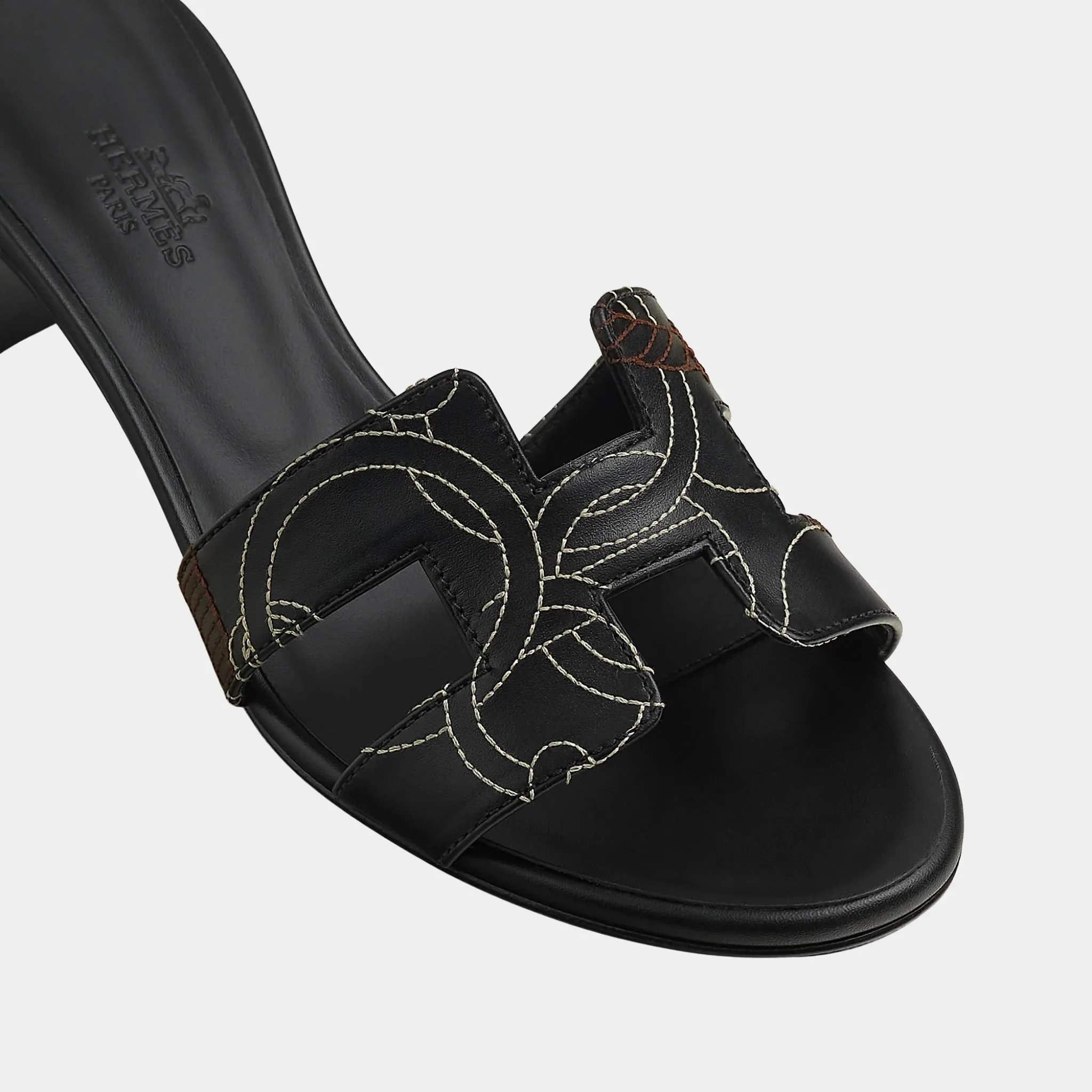 Oasis Sandals in Equestrian Panoply Embroidered Calfskin - Image 3