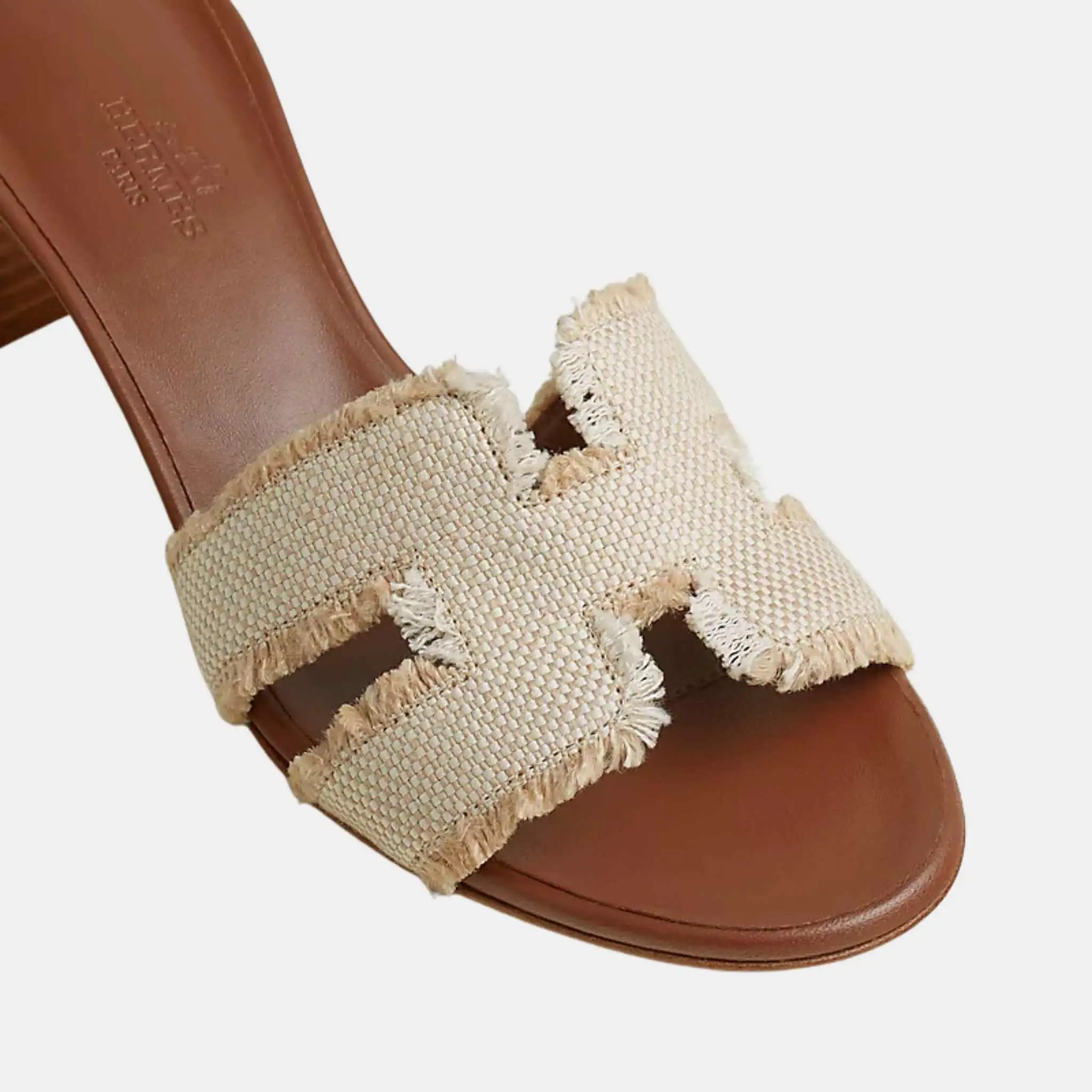 Oasis Sandals Fringed Linen Canvas - Image 3