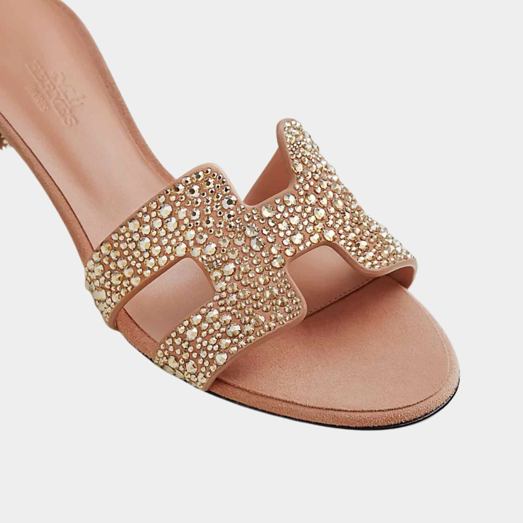 Oasis Sandals Nude With Rhinestones - Image 3