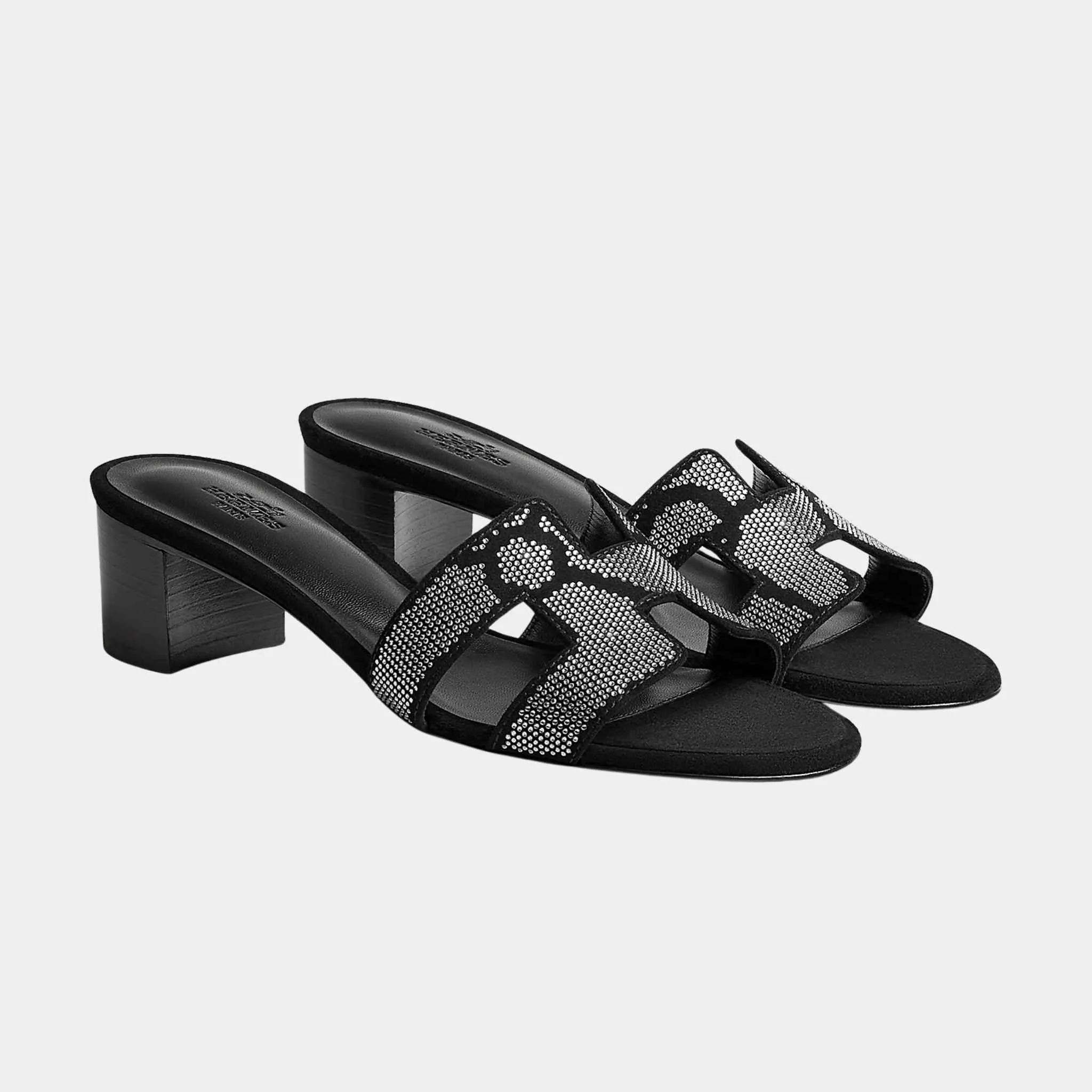 Oasis Sandals in Suede with Figure Artistique Motif