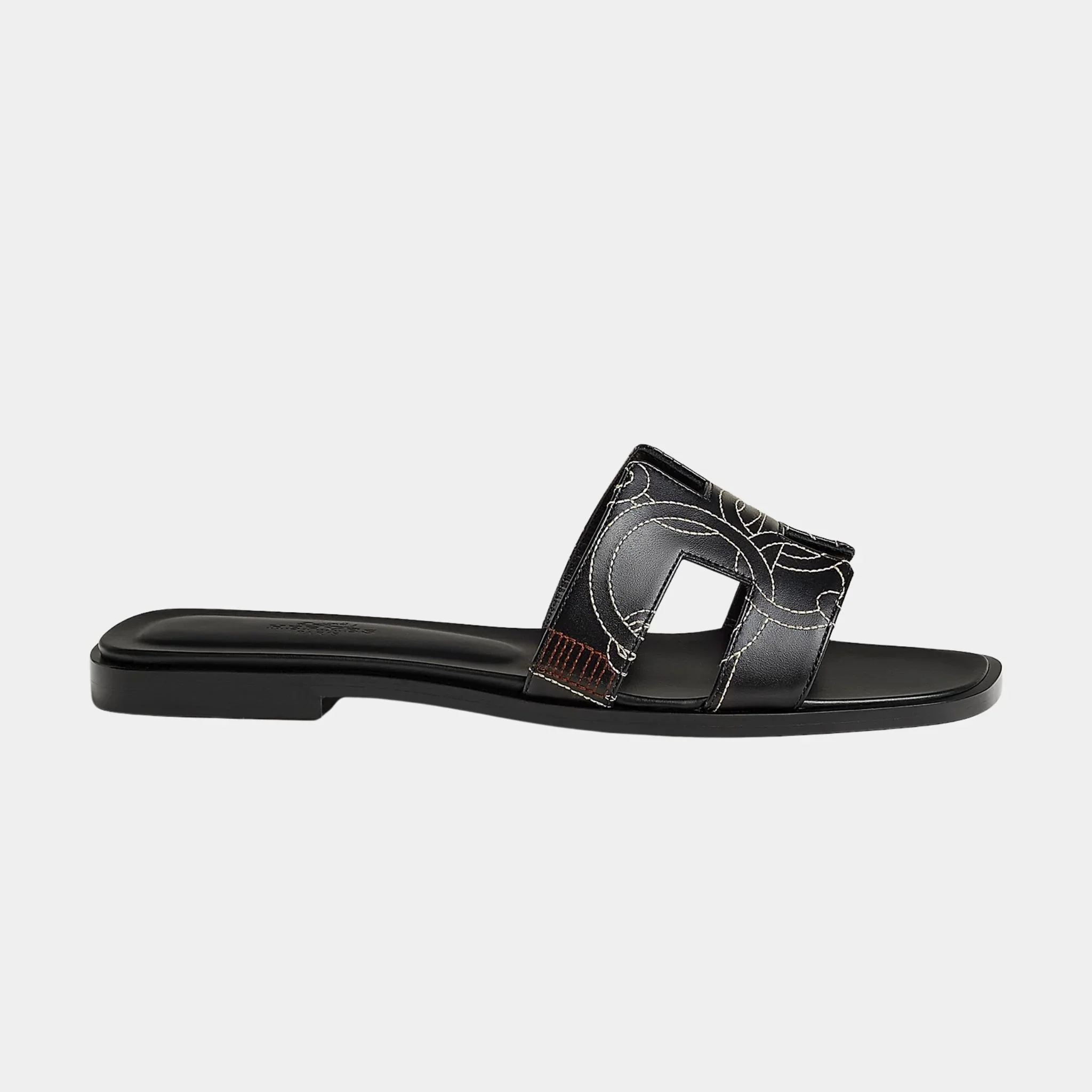 Oran Sandal in Panoplie Equestre Embroidered Calfskin - Image 2