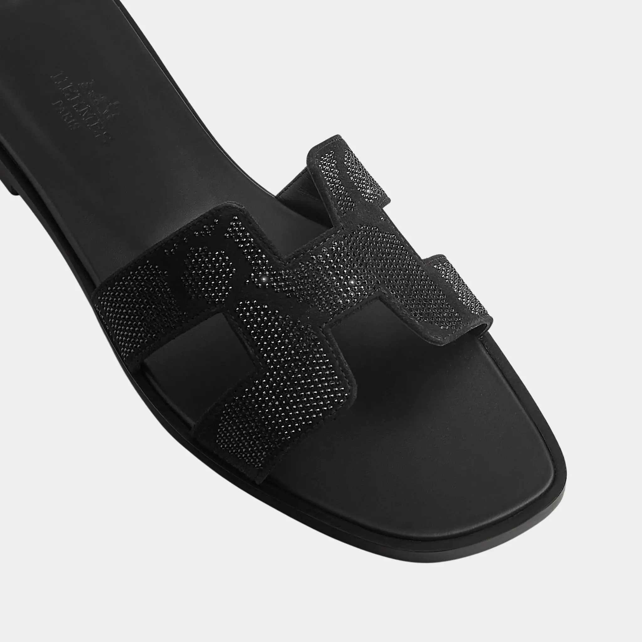 Oran Sandal in Suede with Figure Artistique Rhinestone - Image 9