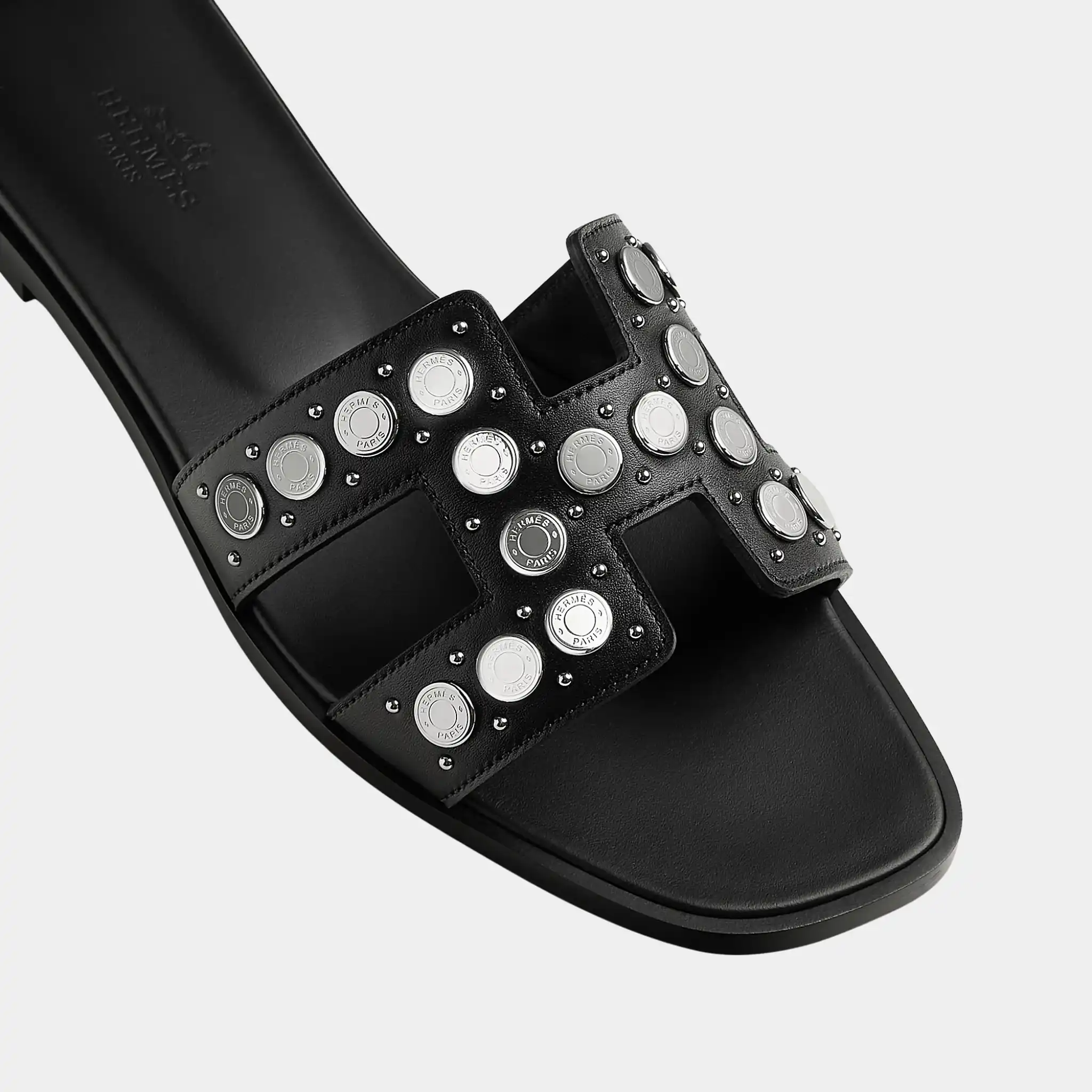 Oran Sandal in Calfskin with Clou de Selle Studs - Image 3
