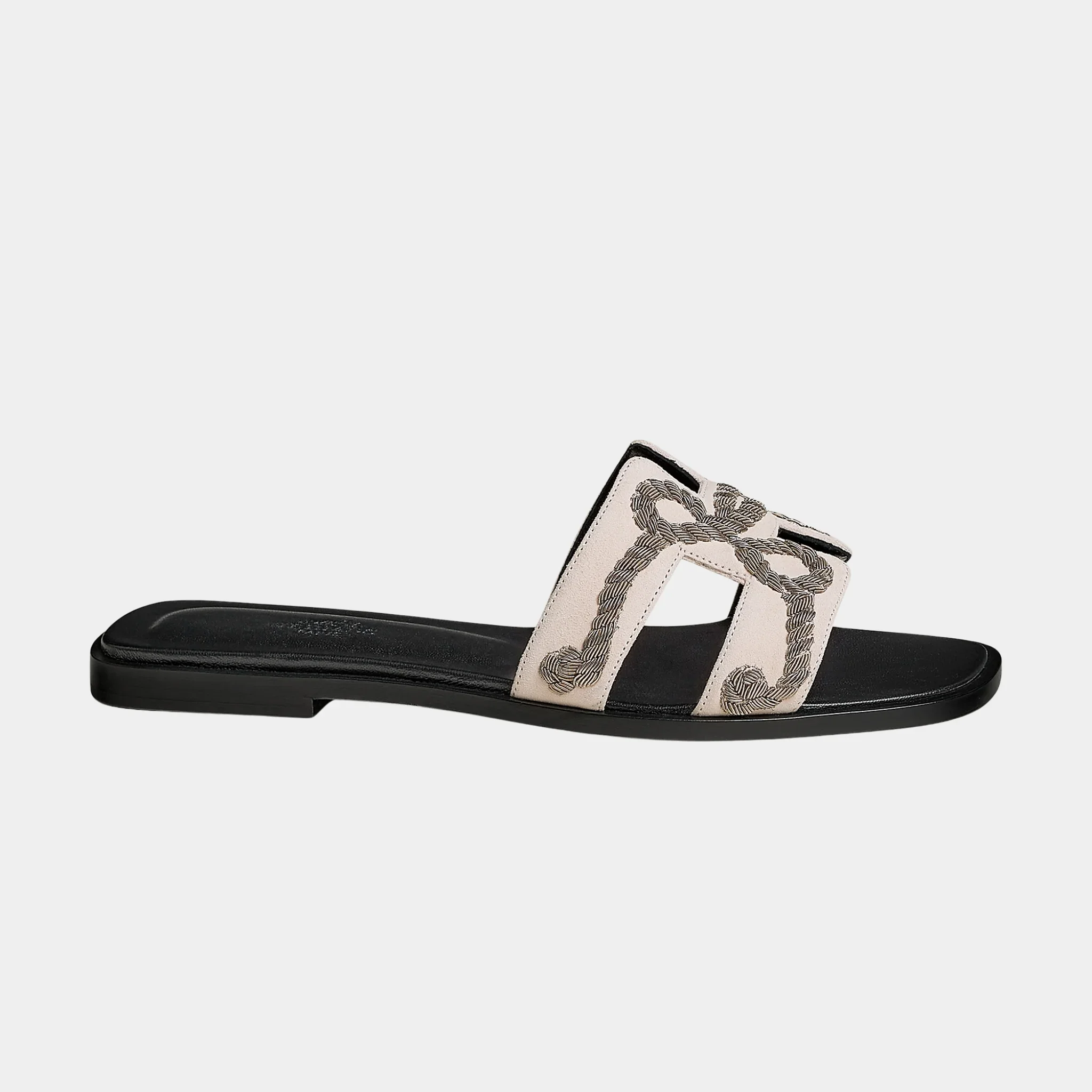 Oran Sandal in Suede Goatskin and Dabka - Image 2