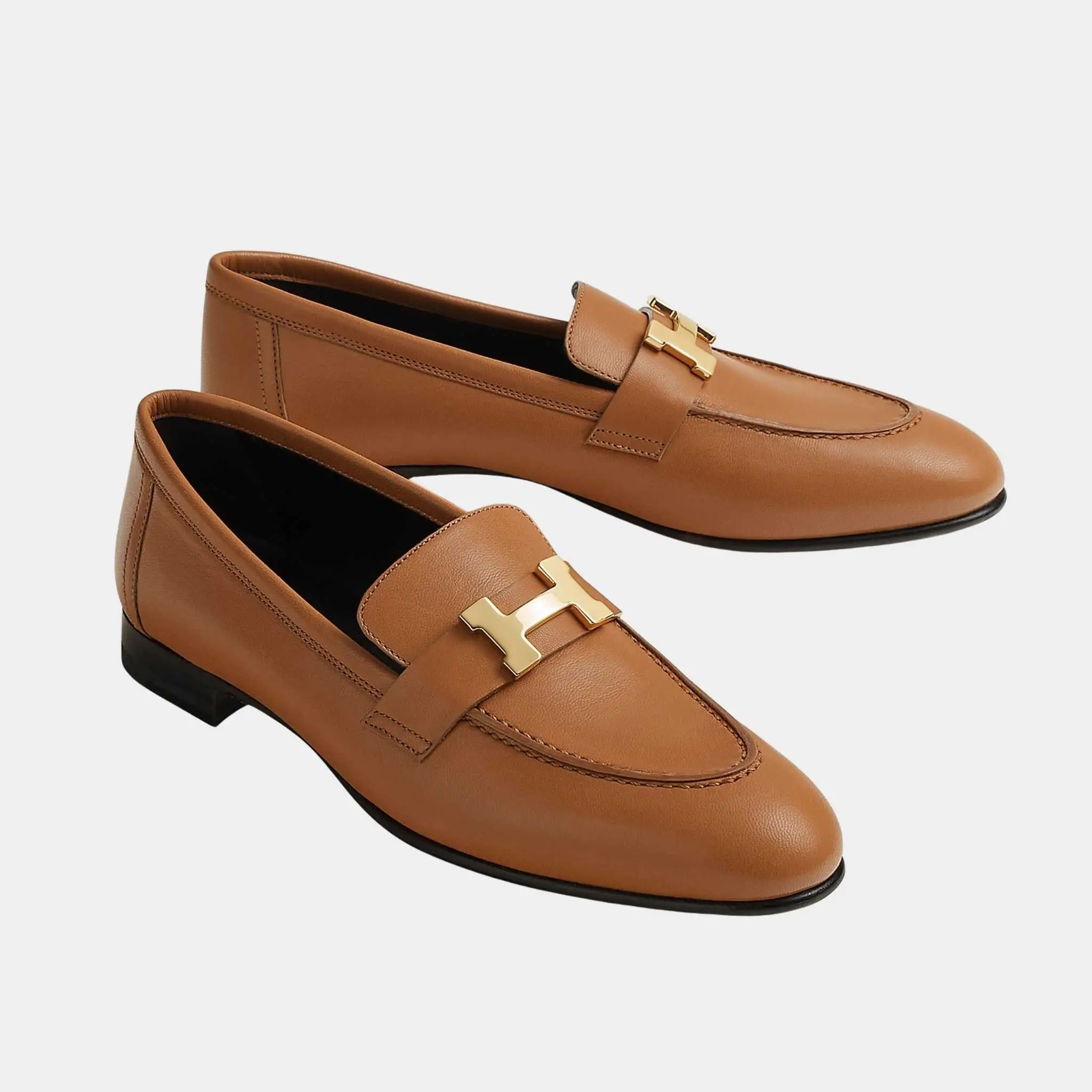 Paris Loafer in Goatskin with Permabrass Plated Buckle Women