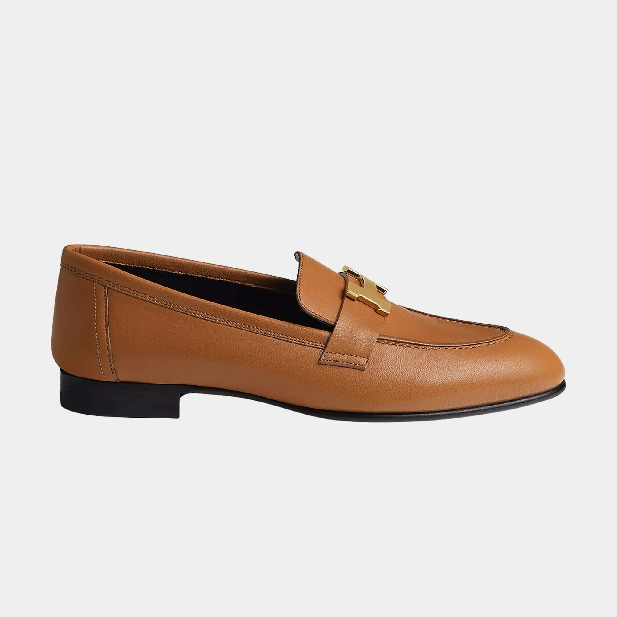 Paris Loafer in Goatskin with Permabrass Plated Buckle Women - Image 2