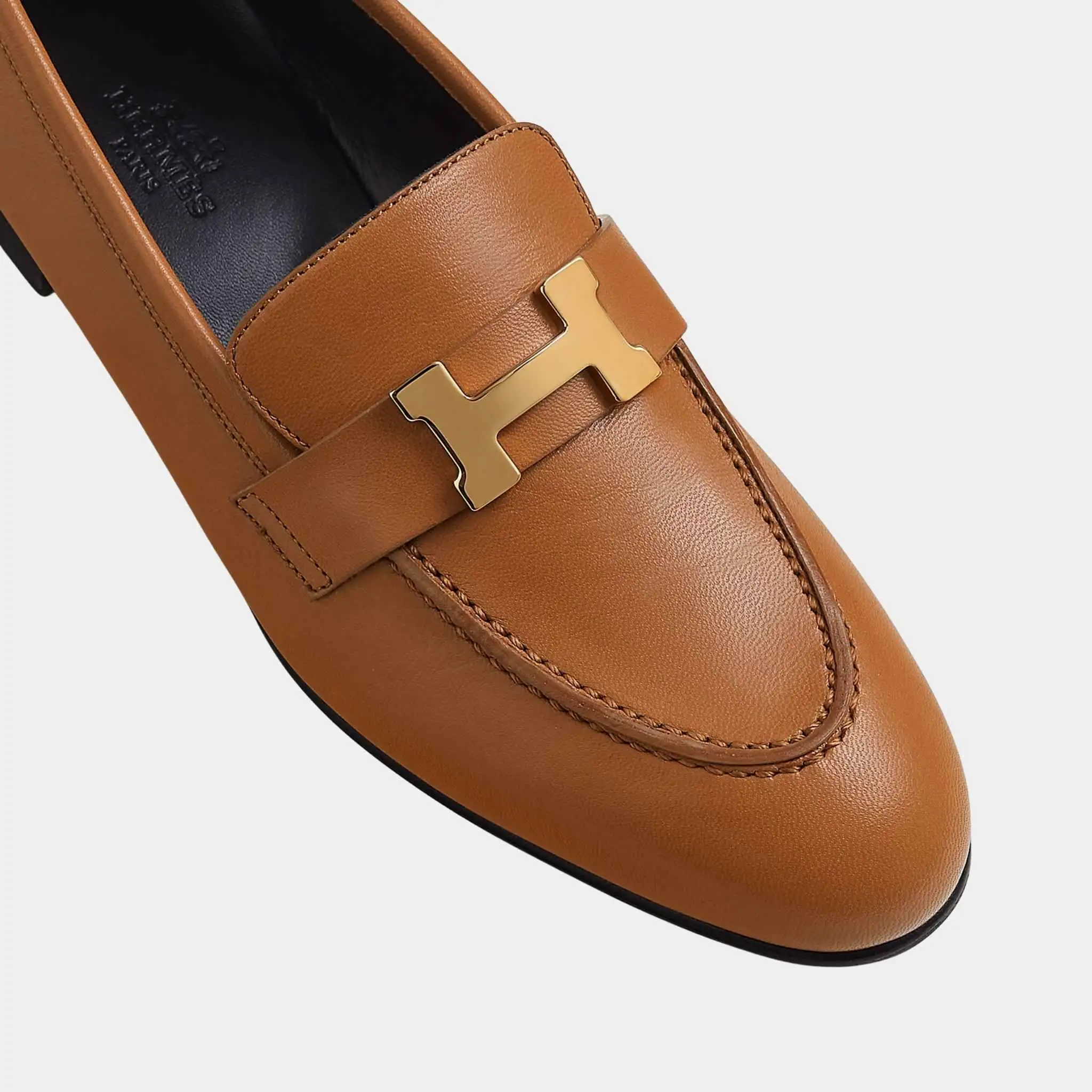 Paris Loafer in Goatskin with Permabrass Plated Buckle Women - Image 3