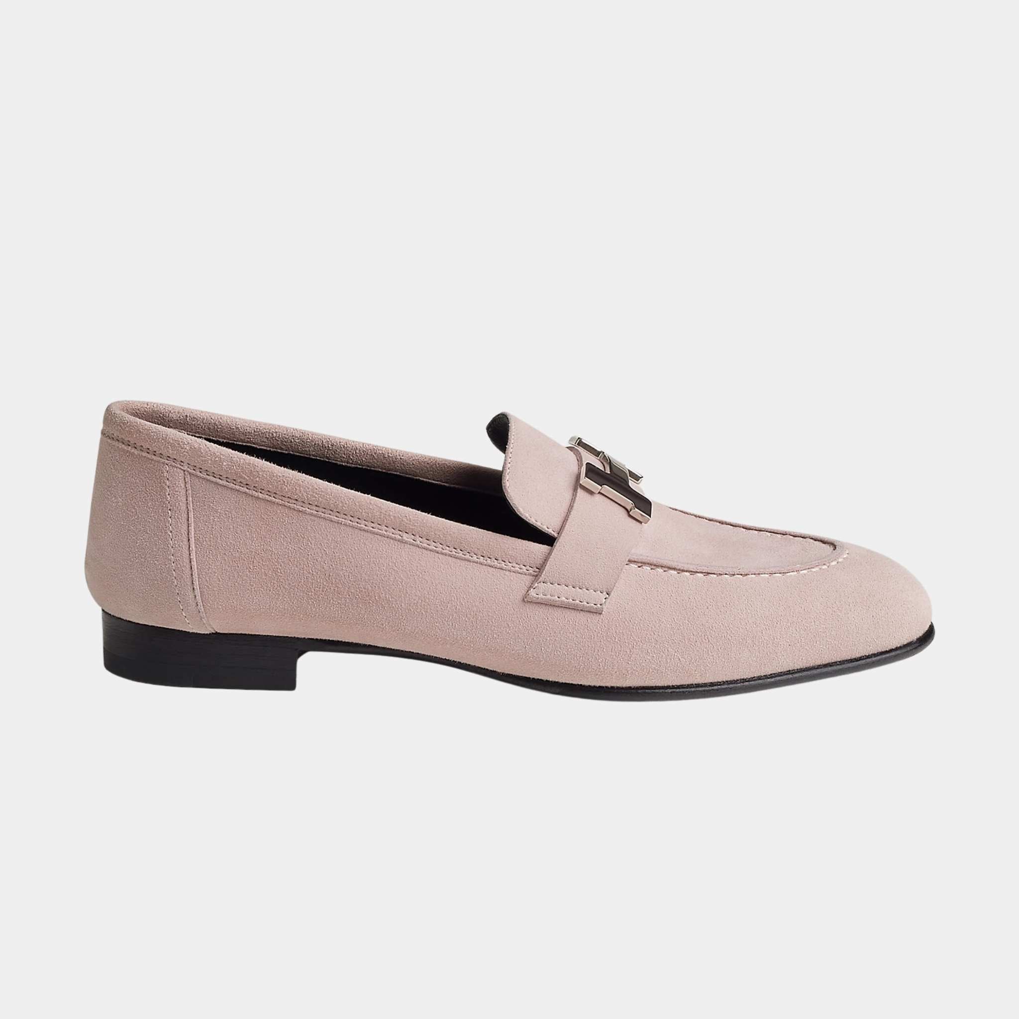Paris Loafer in Suede Goatskin with Palladium Plated Buckle Women - Image 2
