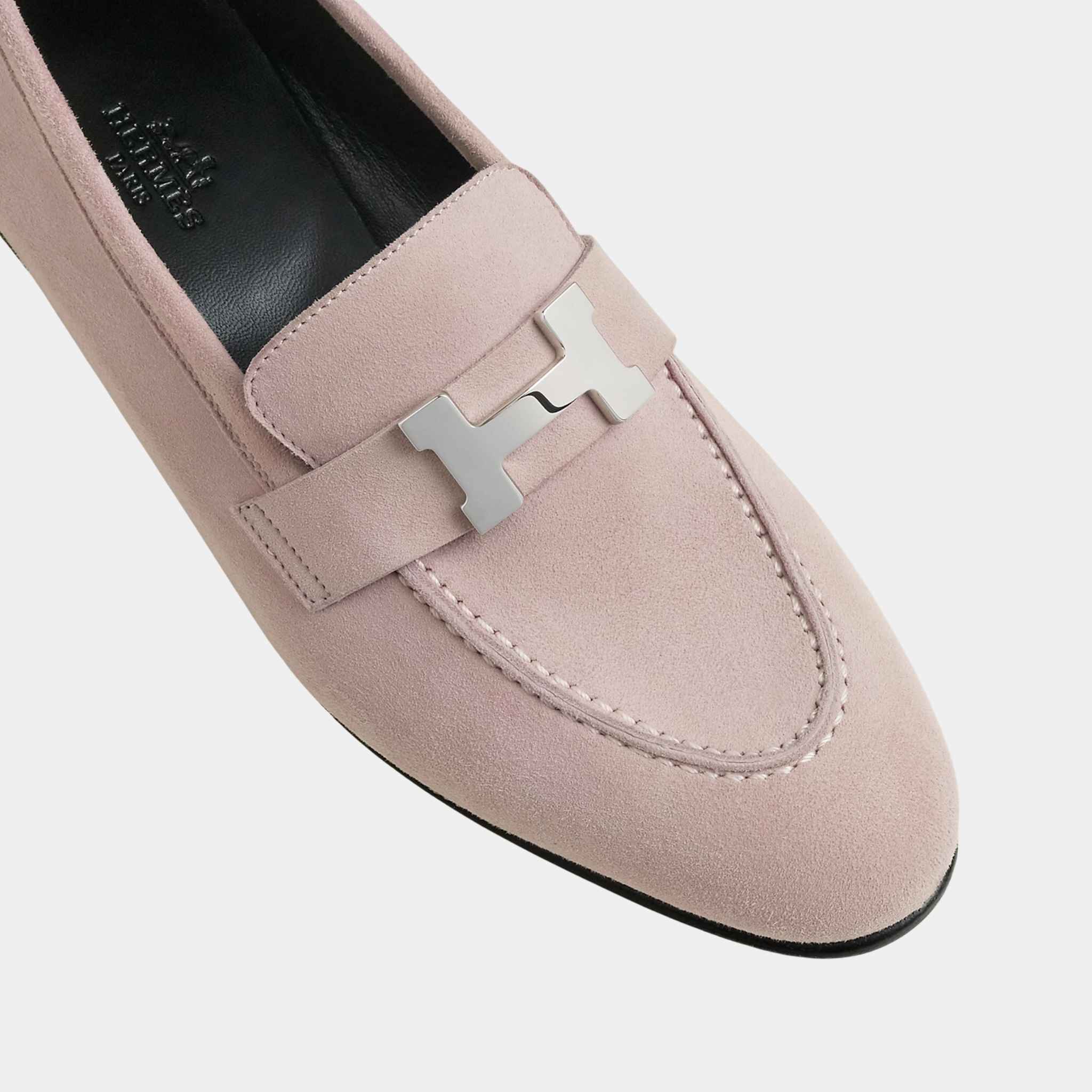 Paris Loafer in Suede Goatskin with Palladium Plated Buckle Women - Image 3