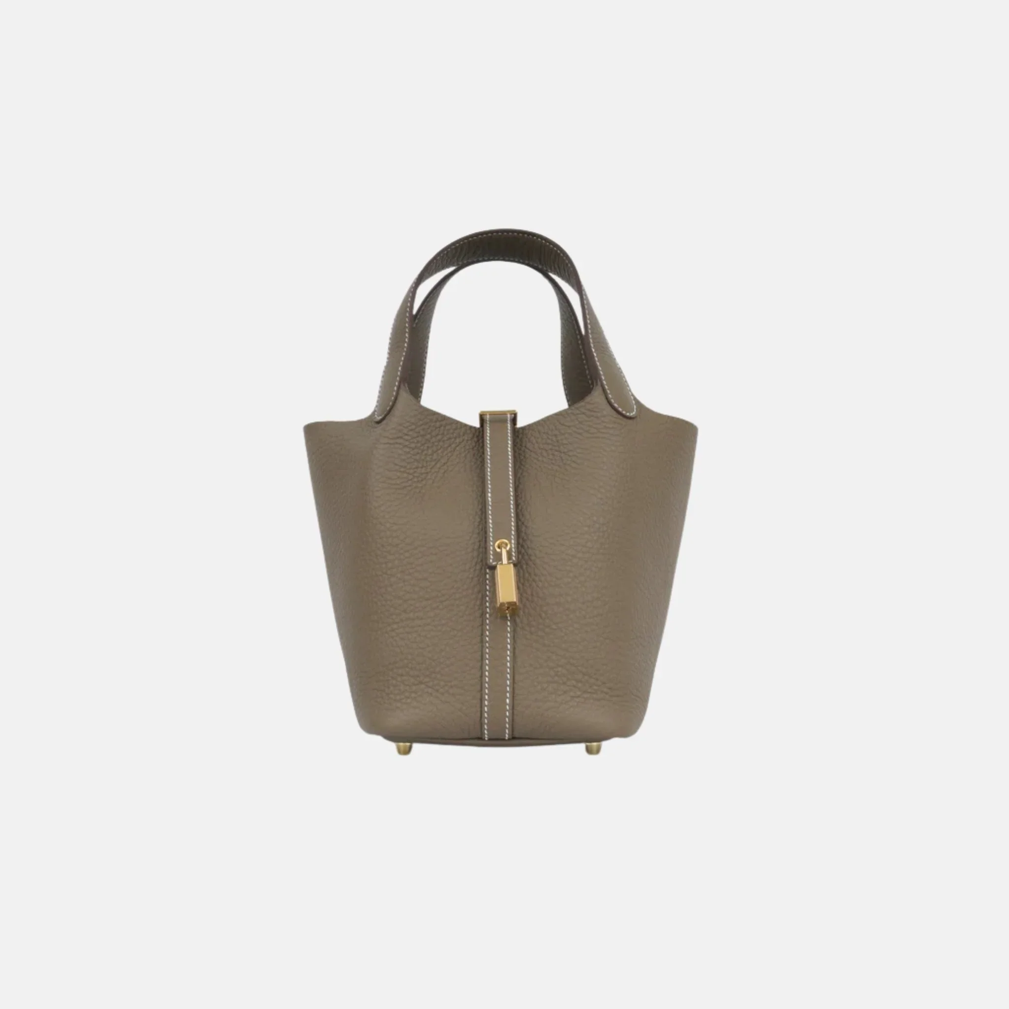 Picotin 18 Etoupe Clemence Leather GHW